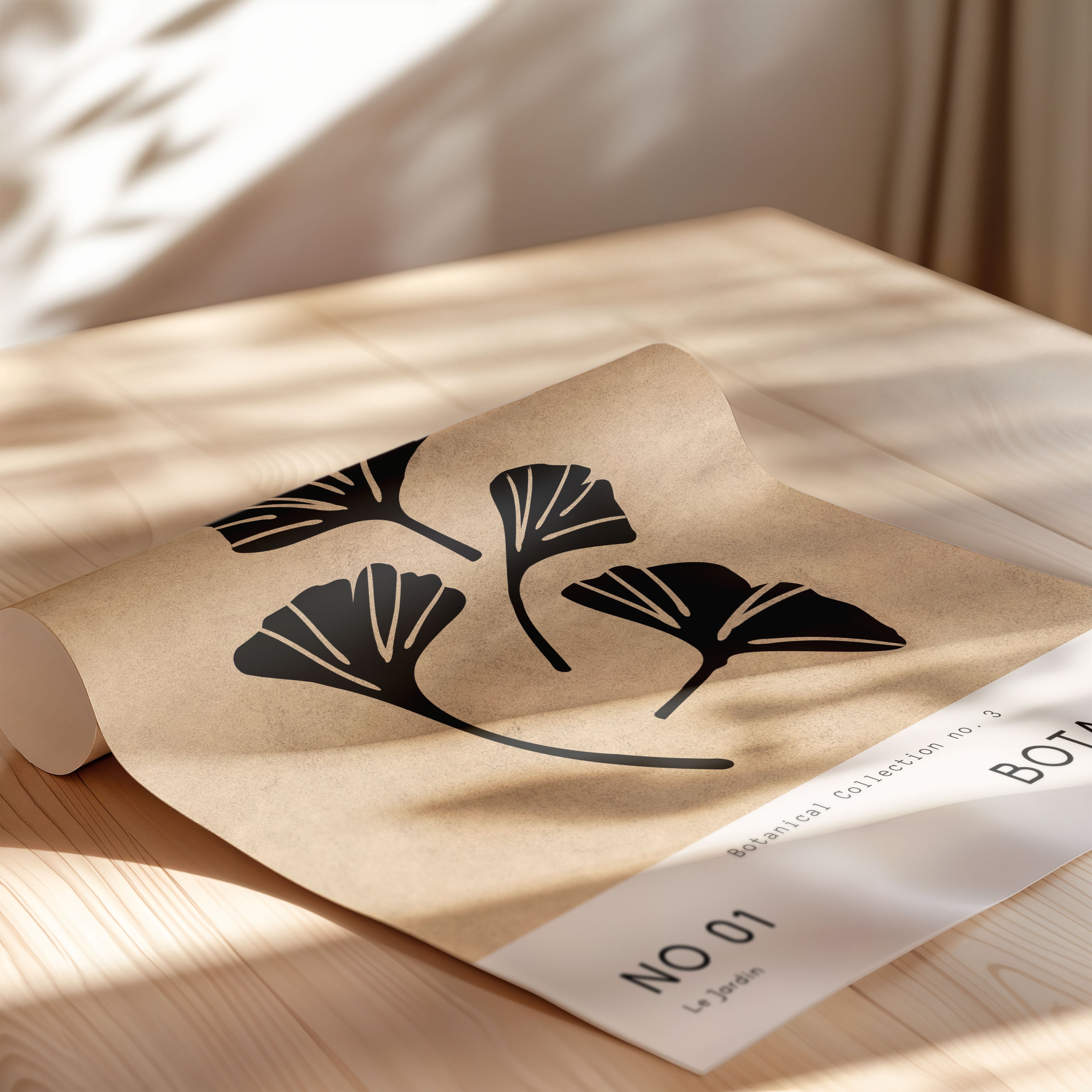Ginkgo Botanical Silhouette