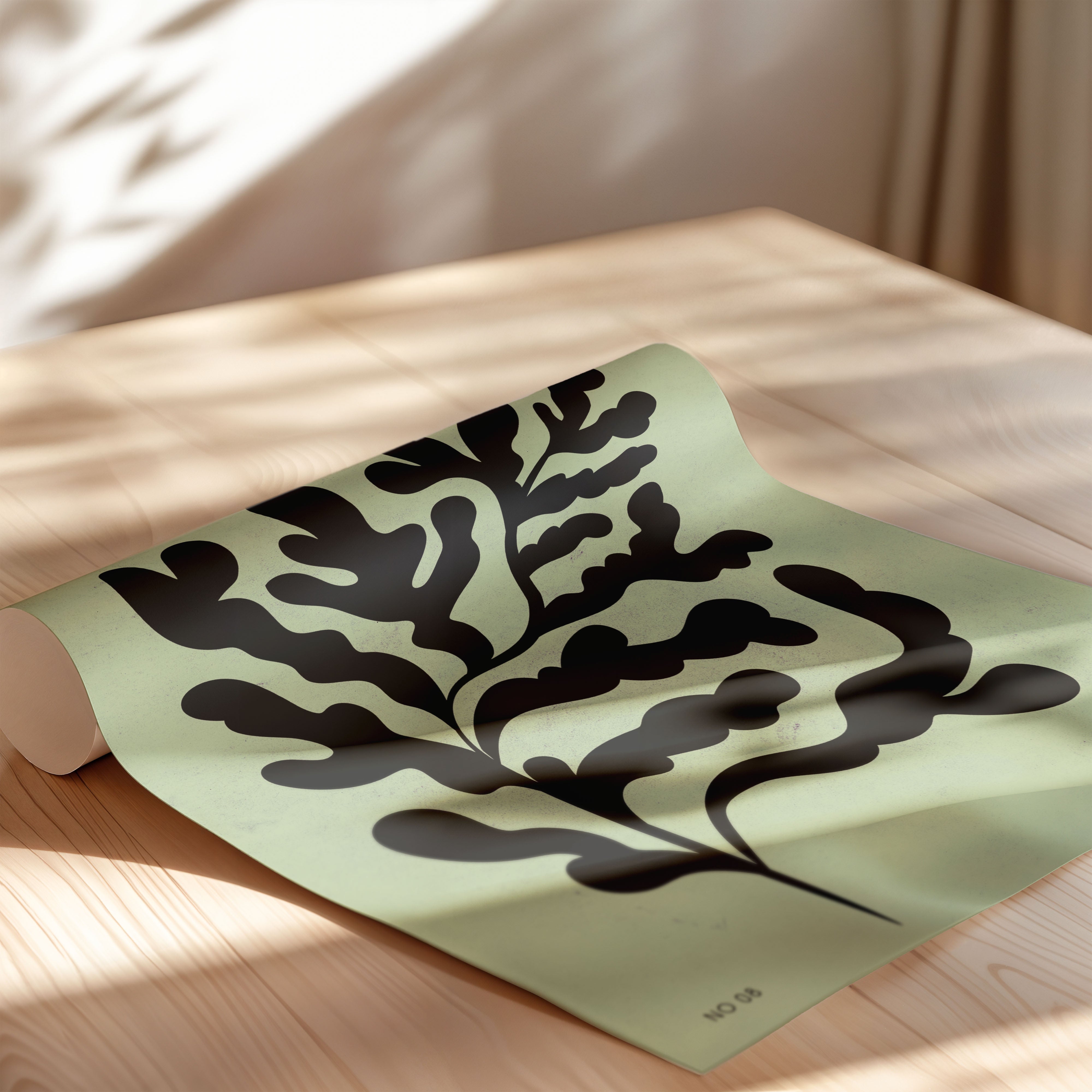 Organic Leaf Silhouette