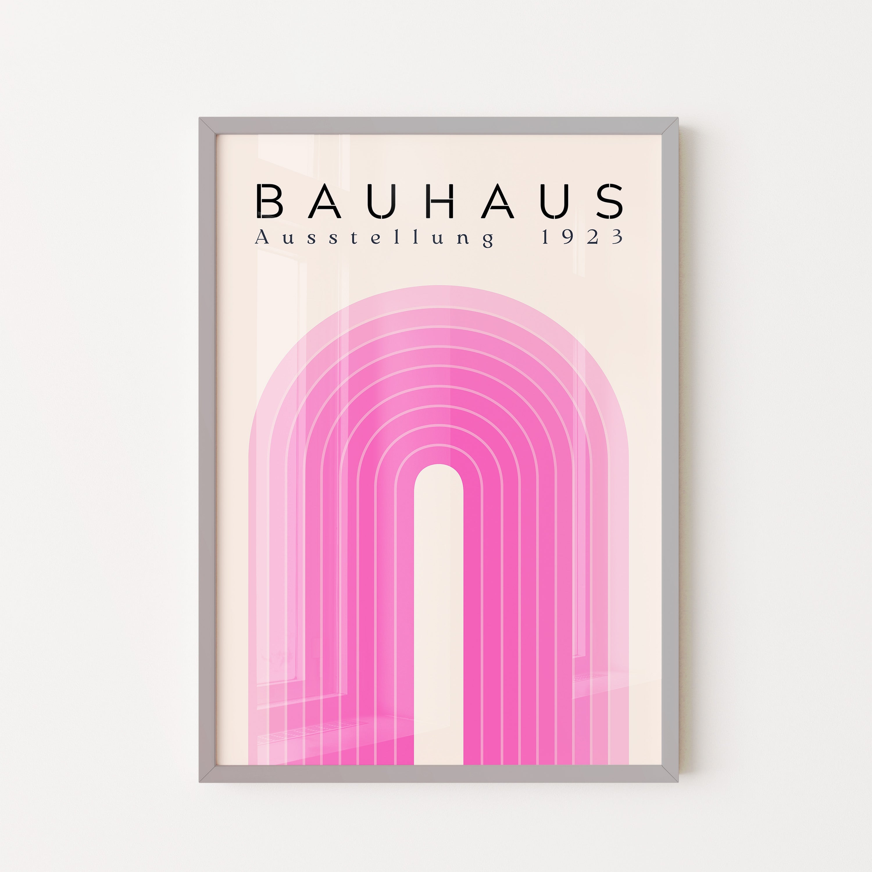 Bauhaus Pink Arch Geometry