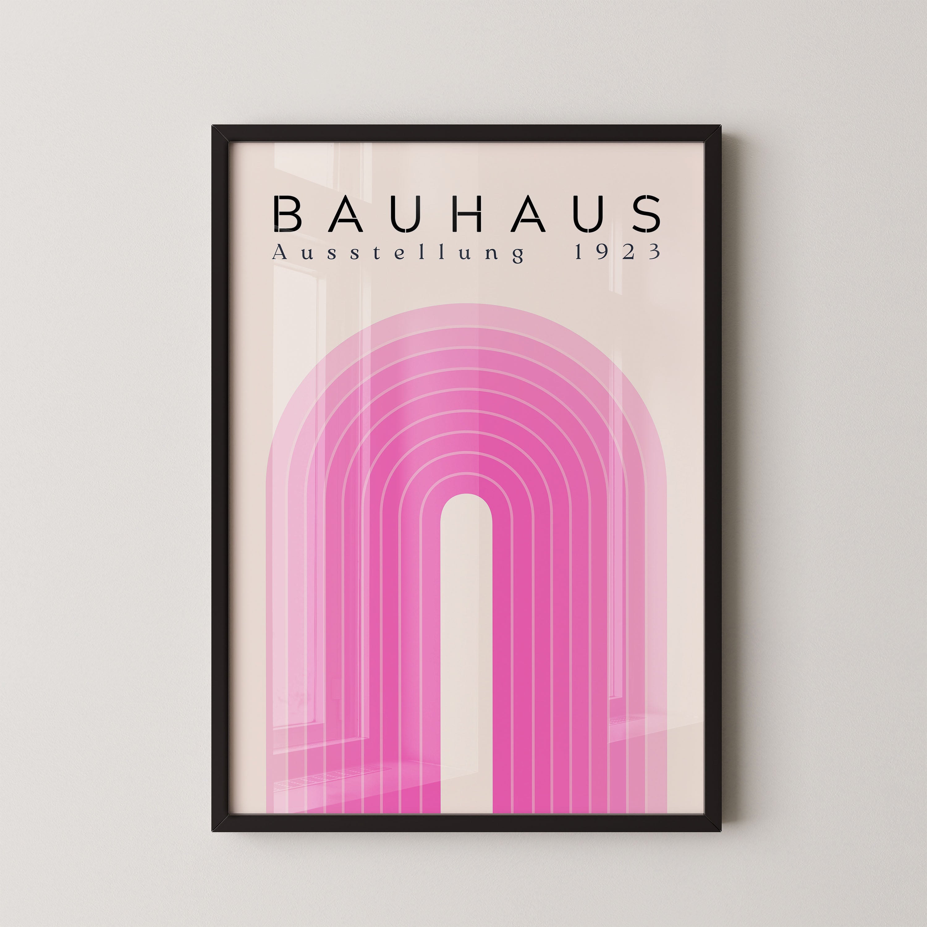 Bauhaus Pink Arch Geometry