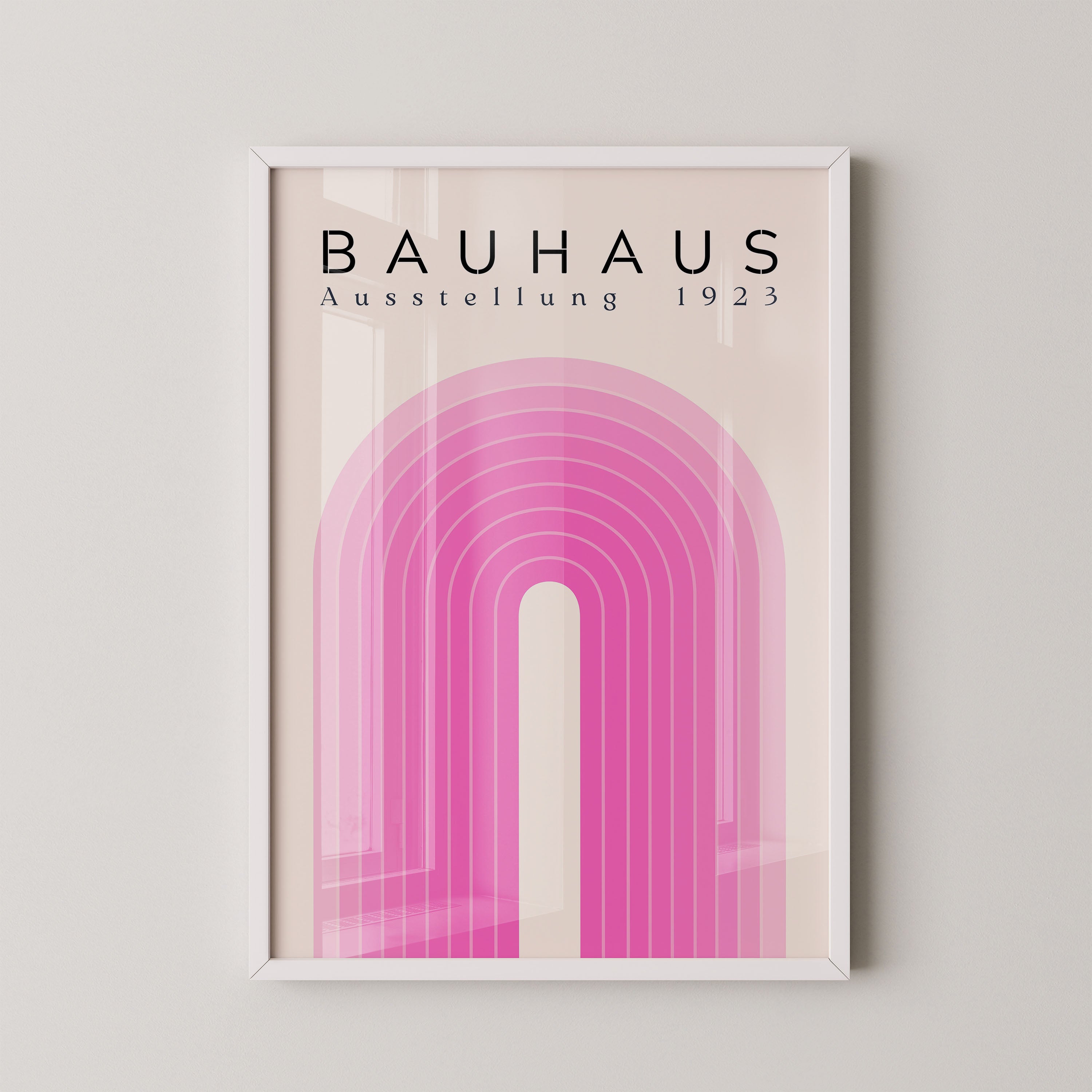 Bauhaus Pink Arch Geometry