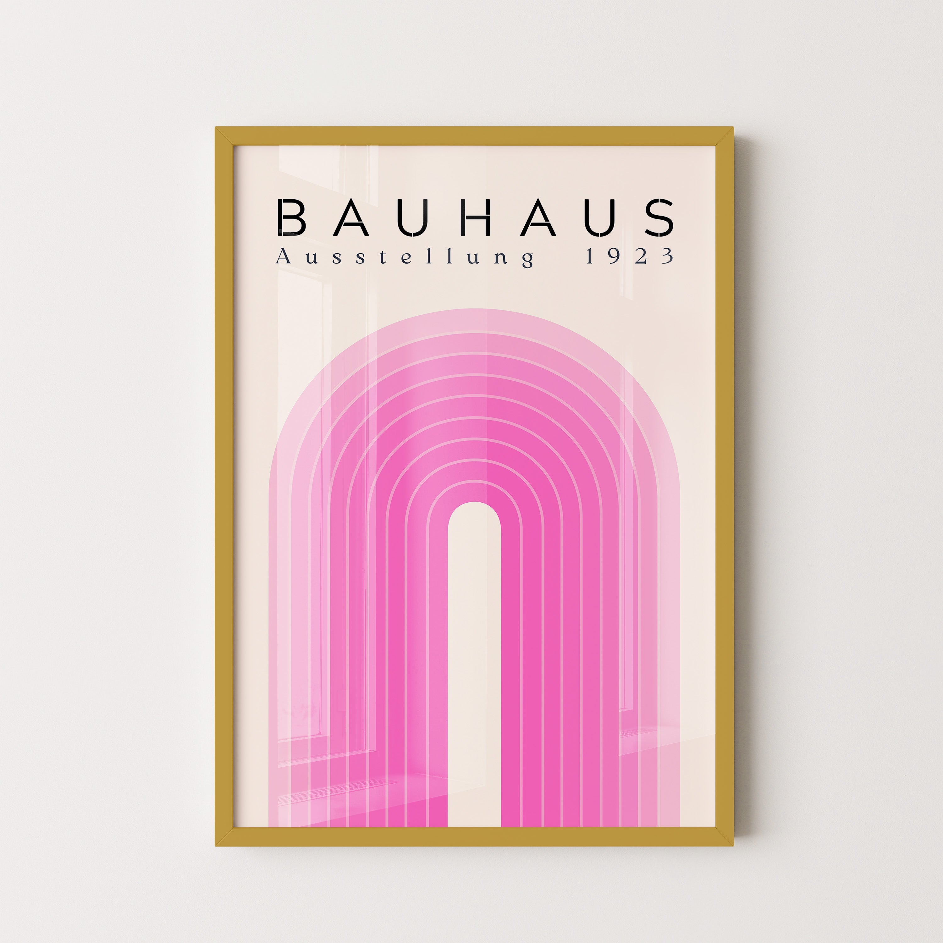 Bauhaus Pink Arch Geometry