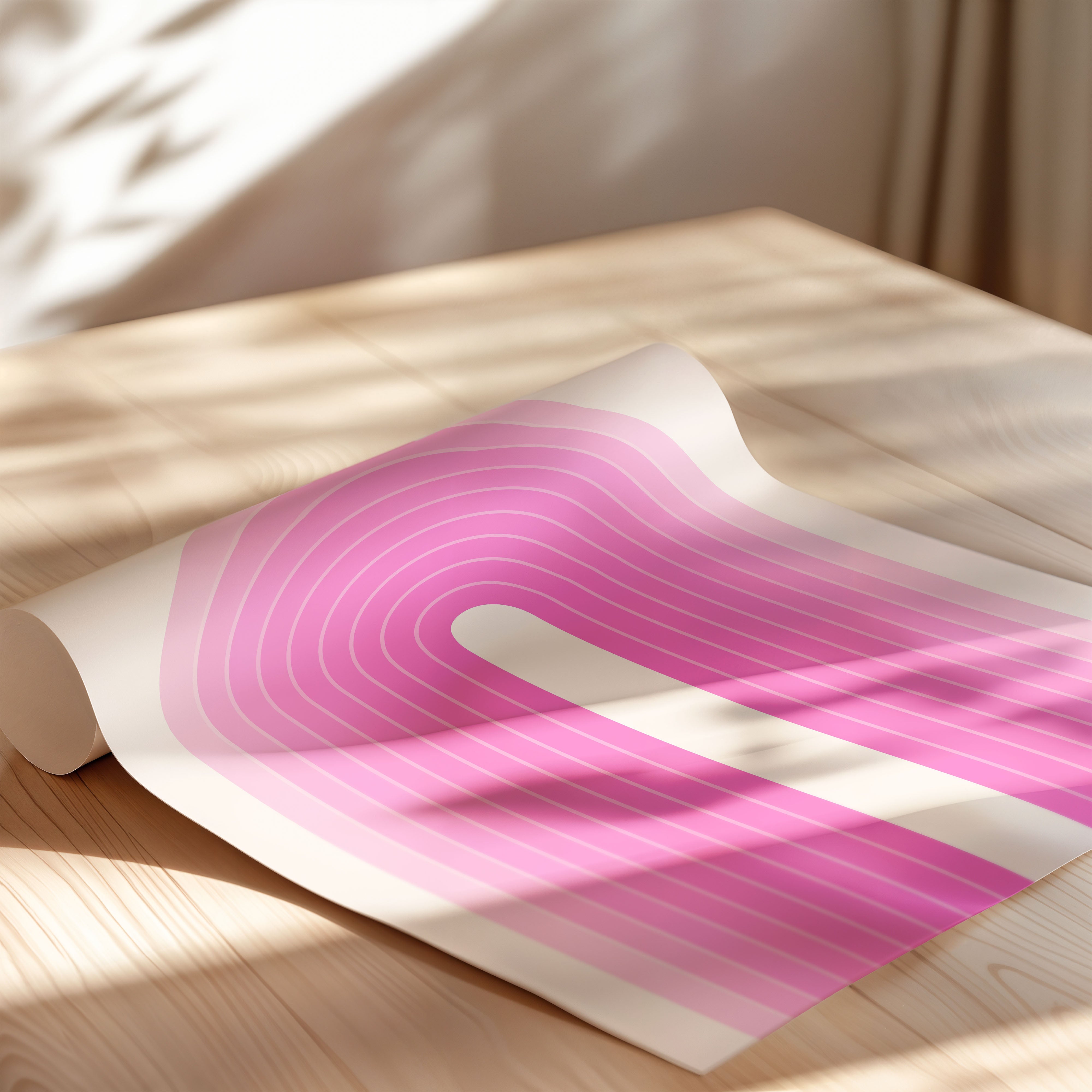 Bauhaus Pink Arch Geometry