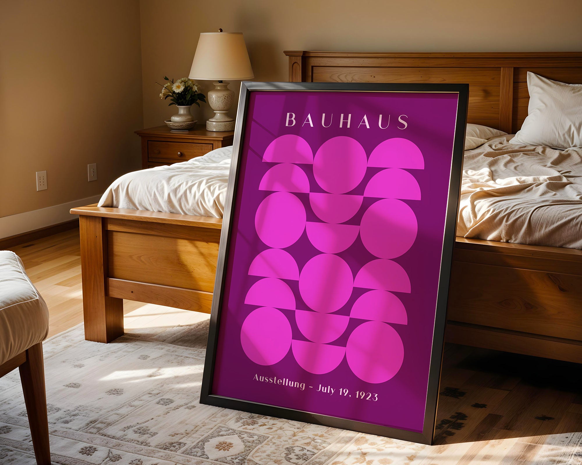 Bauhaus Pink Geometry Exhibition