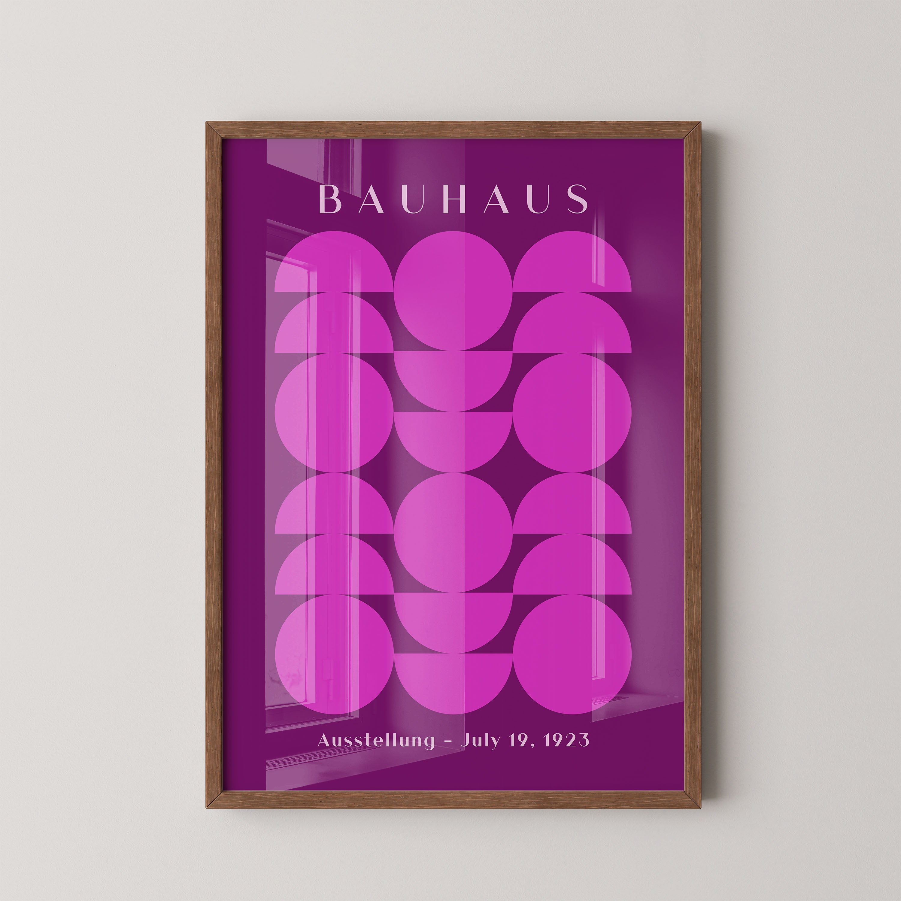 Bauhaus Pink Geometry Exhibition