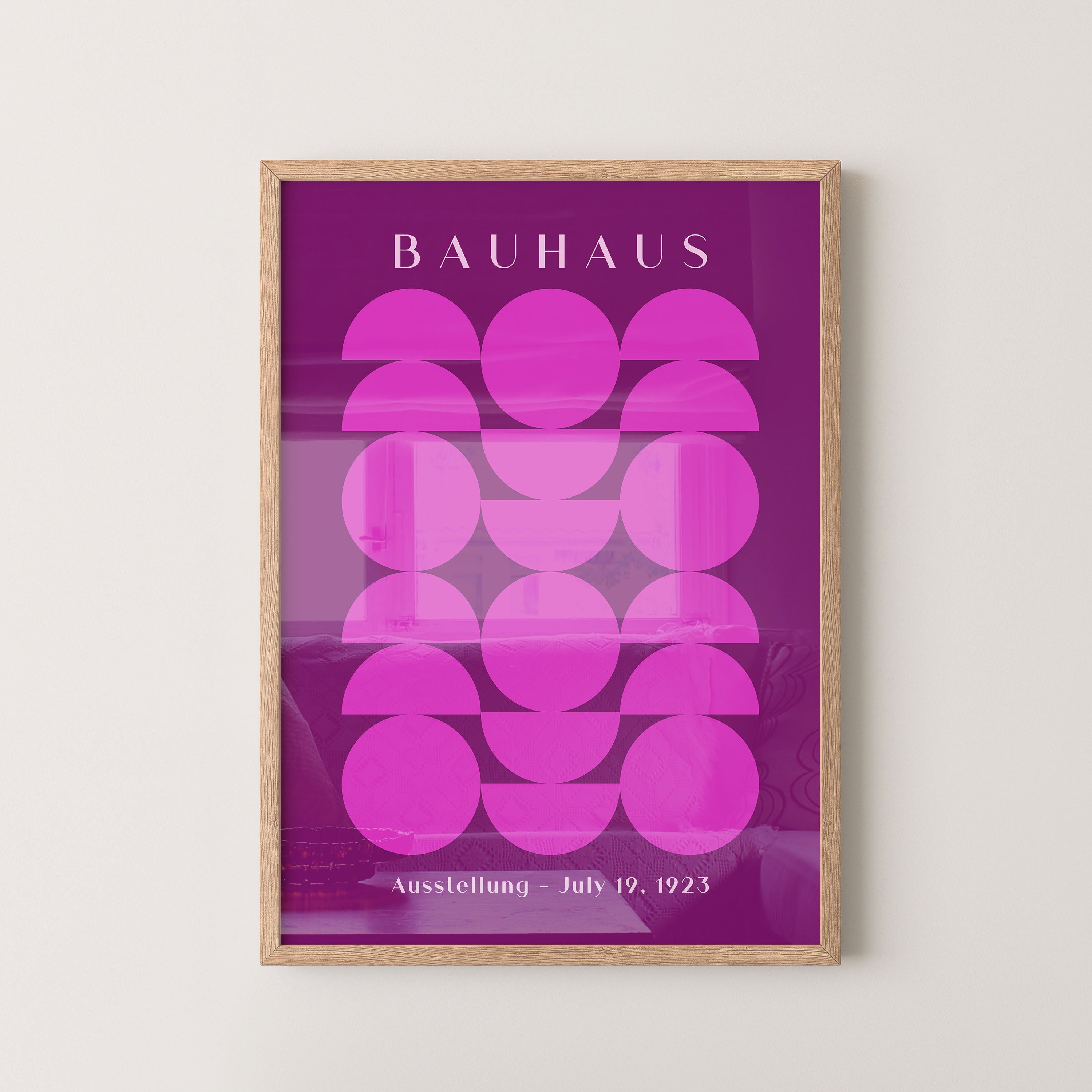 Bauhaus Pink Geometry Exhibition