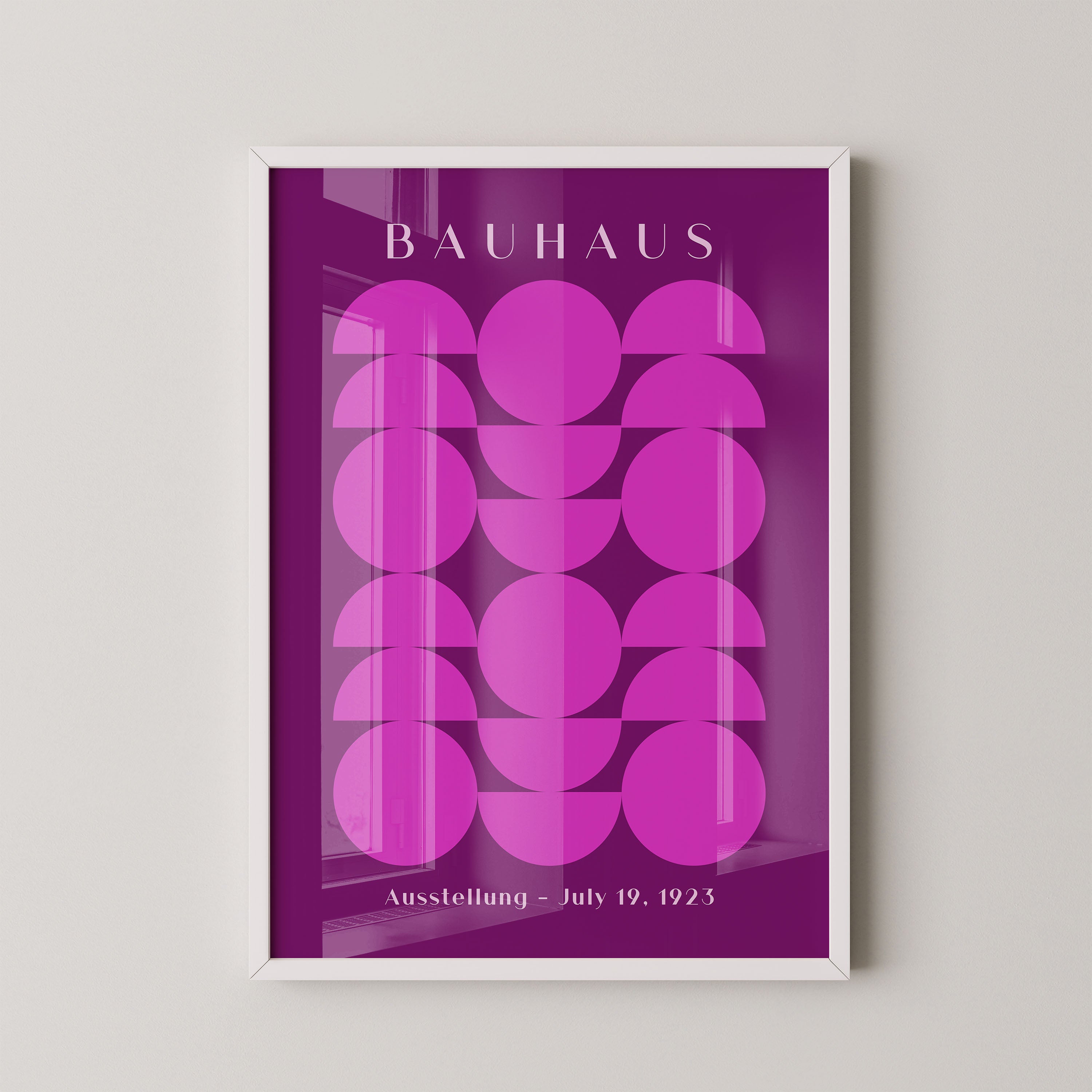 Bauhaus Pink Geometry Exhibition