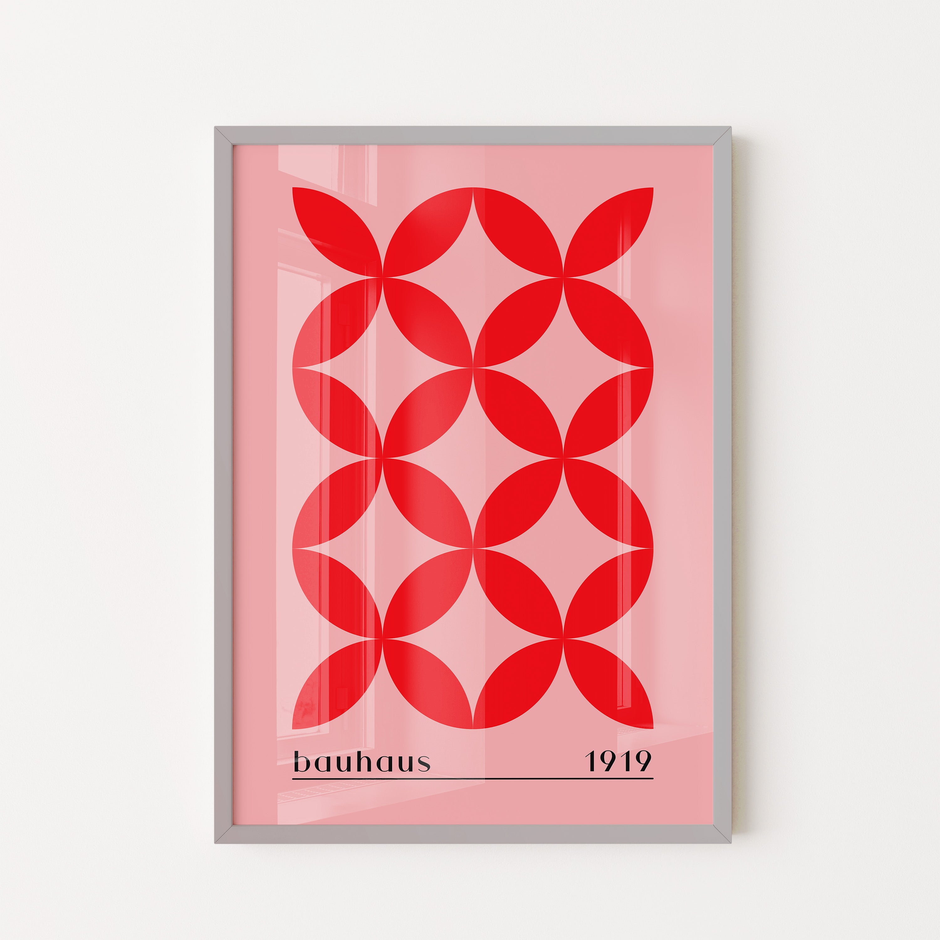 Bauhaus Petal Grid In Scarlet Red