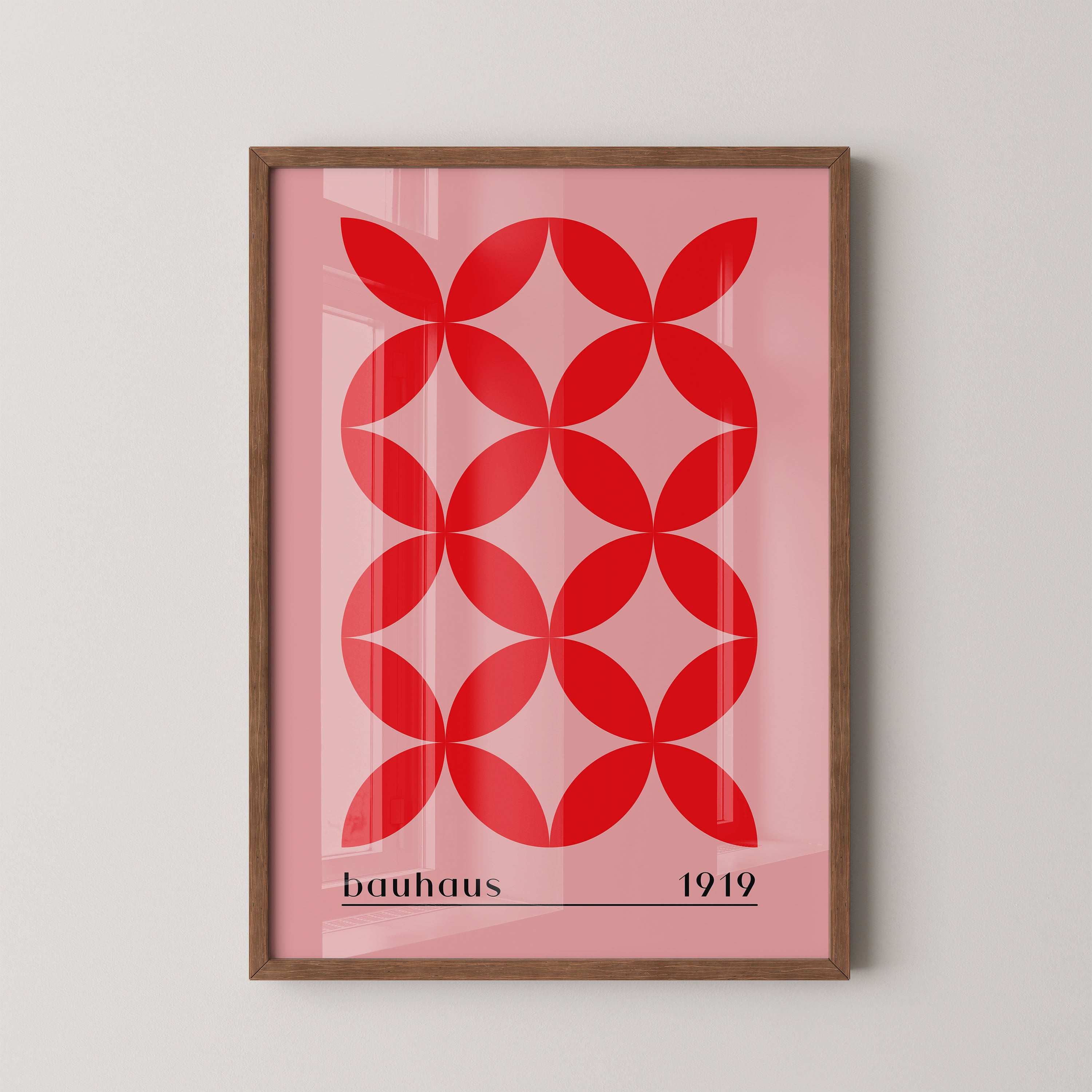 Bauhaus Petal Grid In Scarlet Red