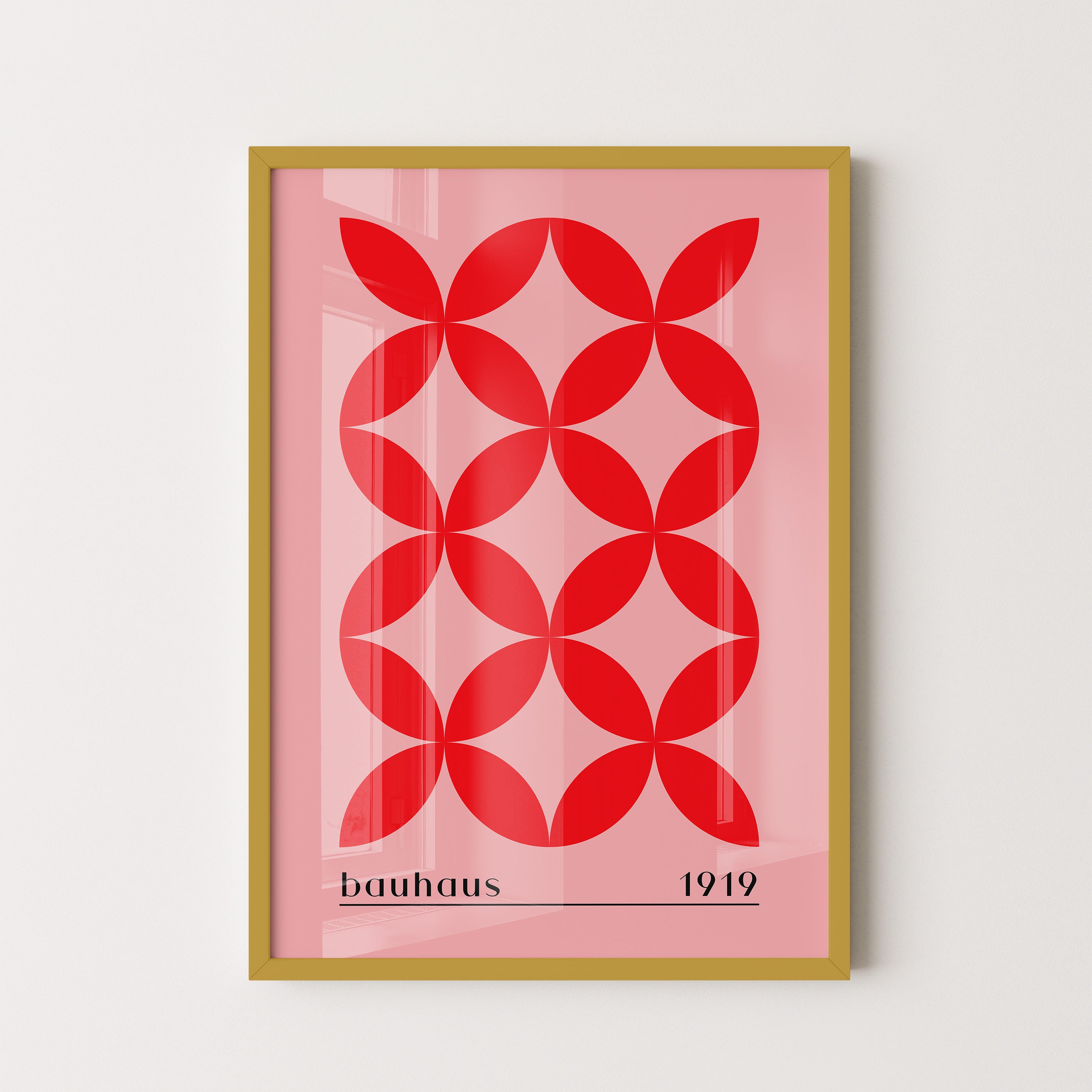 Bauhaus Petal Grid In Scarlet Red