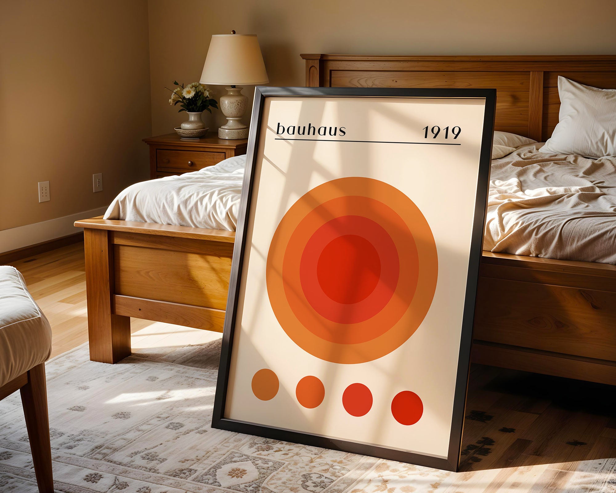 Bauhaus Concentric Study In Warm Orange