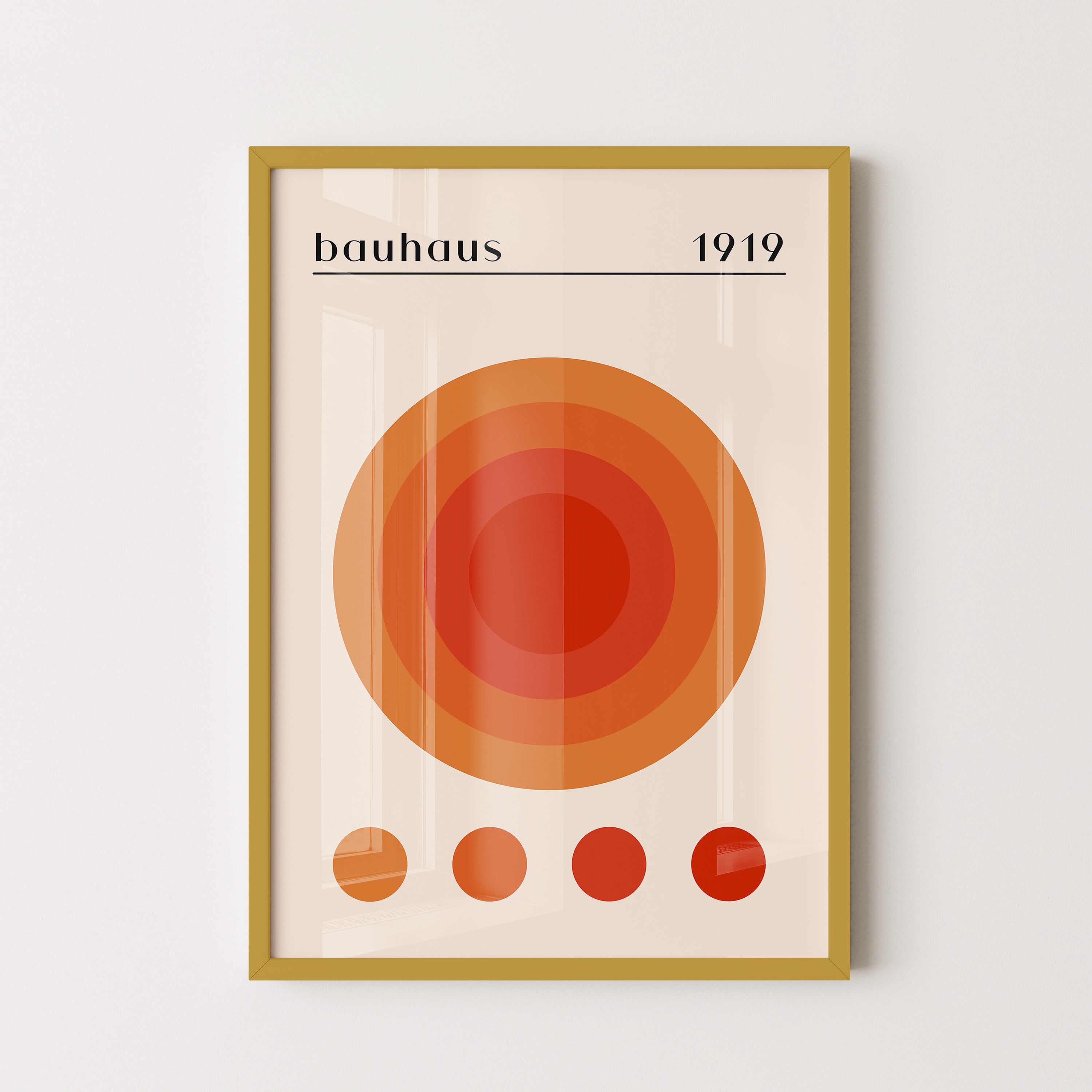 Bauhaus Concentric Study In Warm Orange