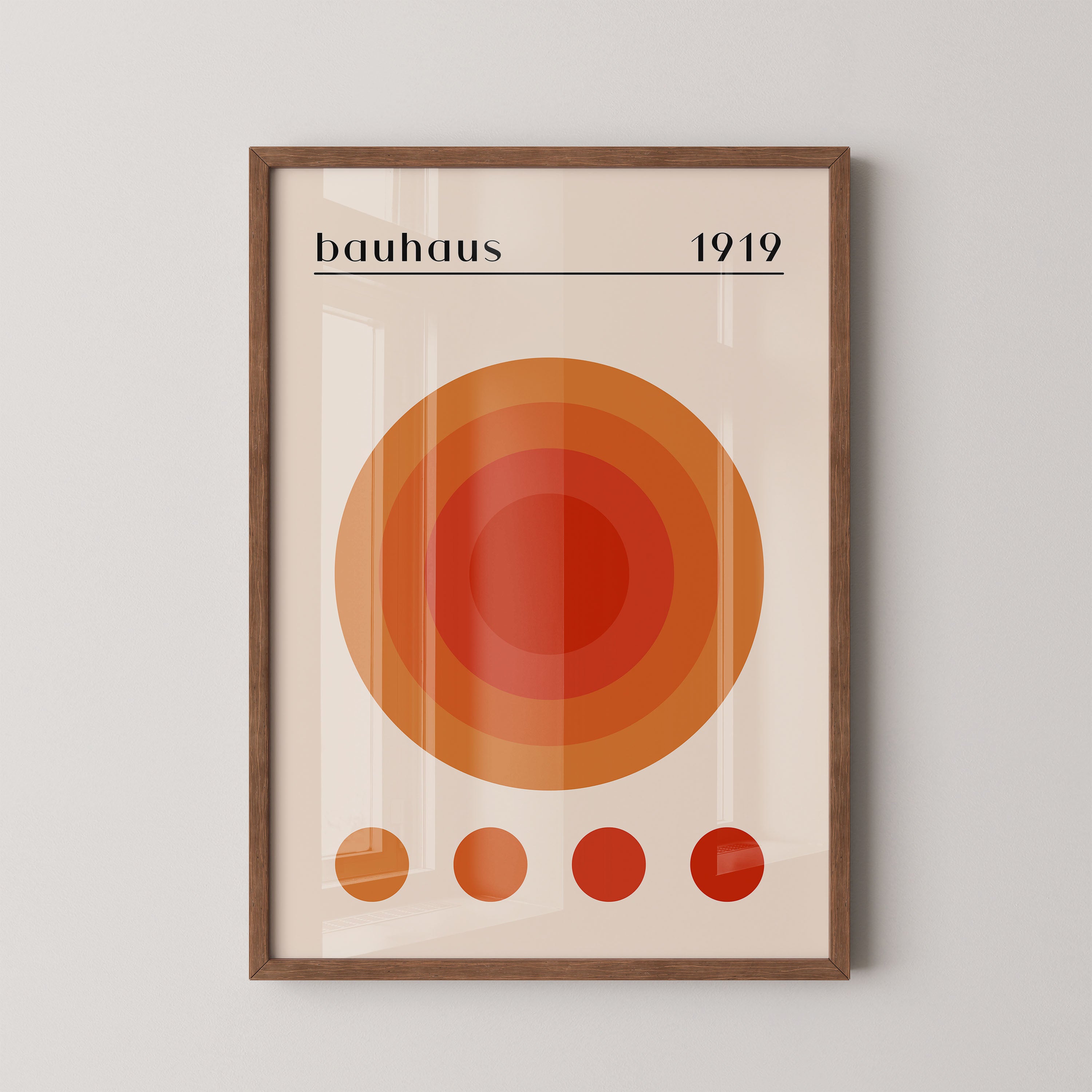 Bauhaus Concentric Study In Warm Orange