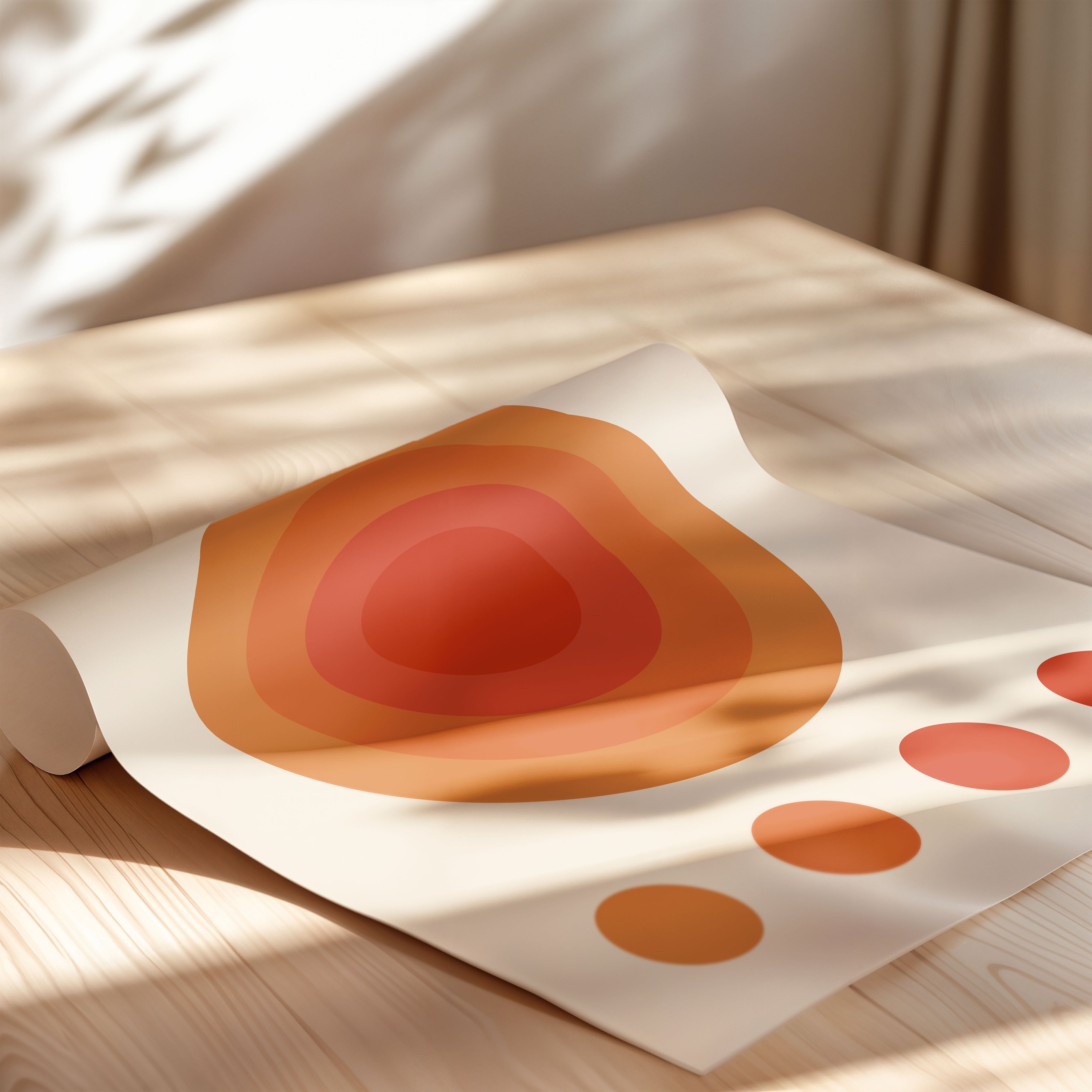 Bauhaus Concentric Study In Warm Orange