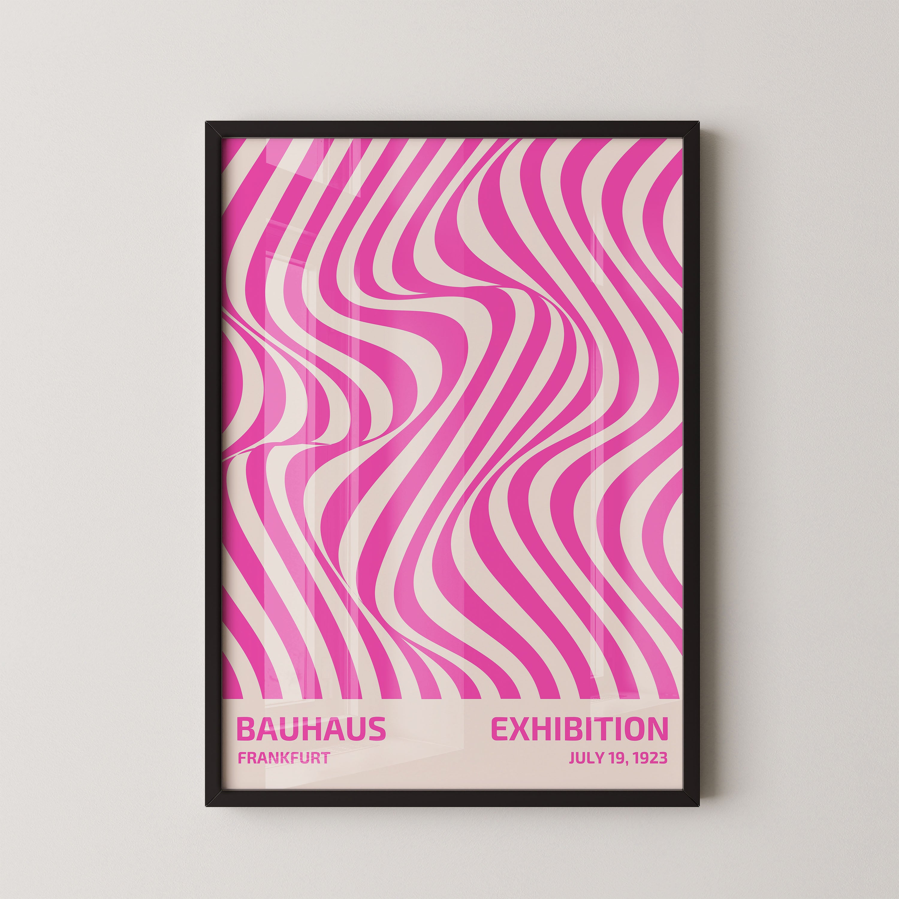 Bauhaus Waves In Blush Pink