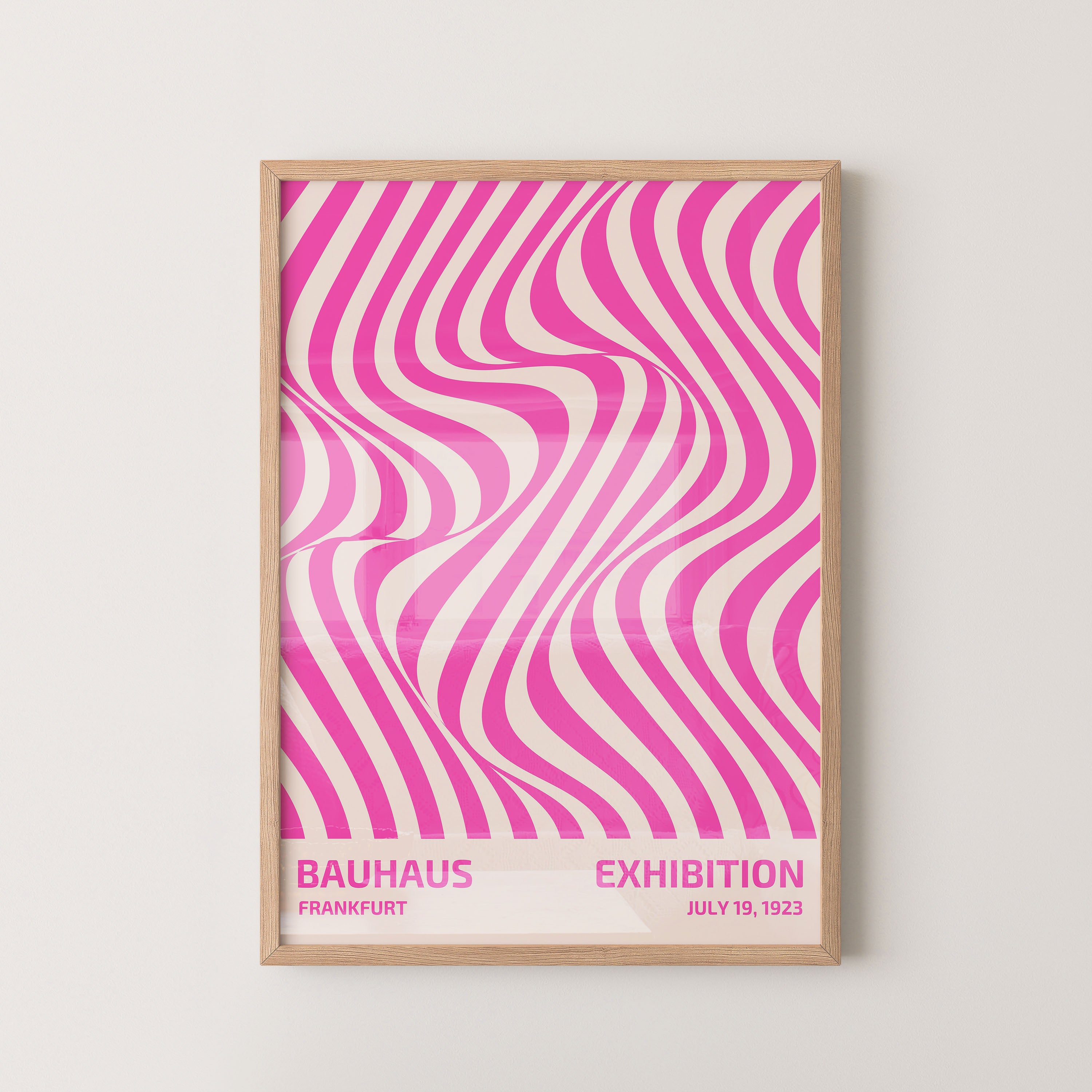 Bauhaus Waves In Blush Pink