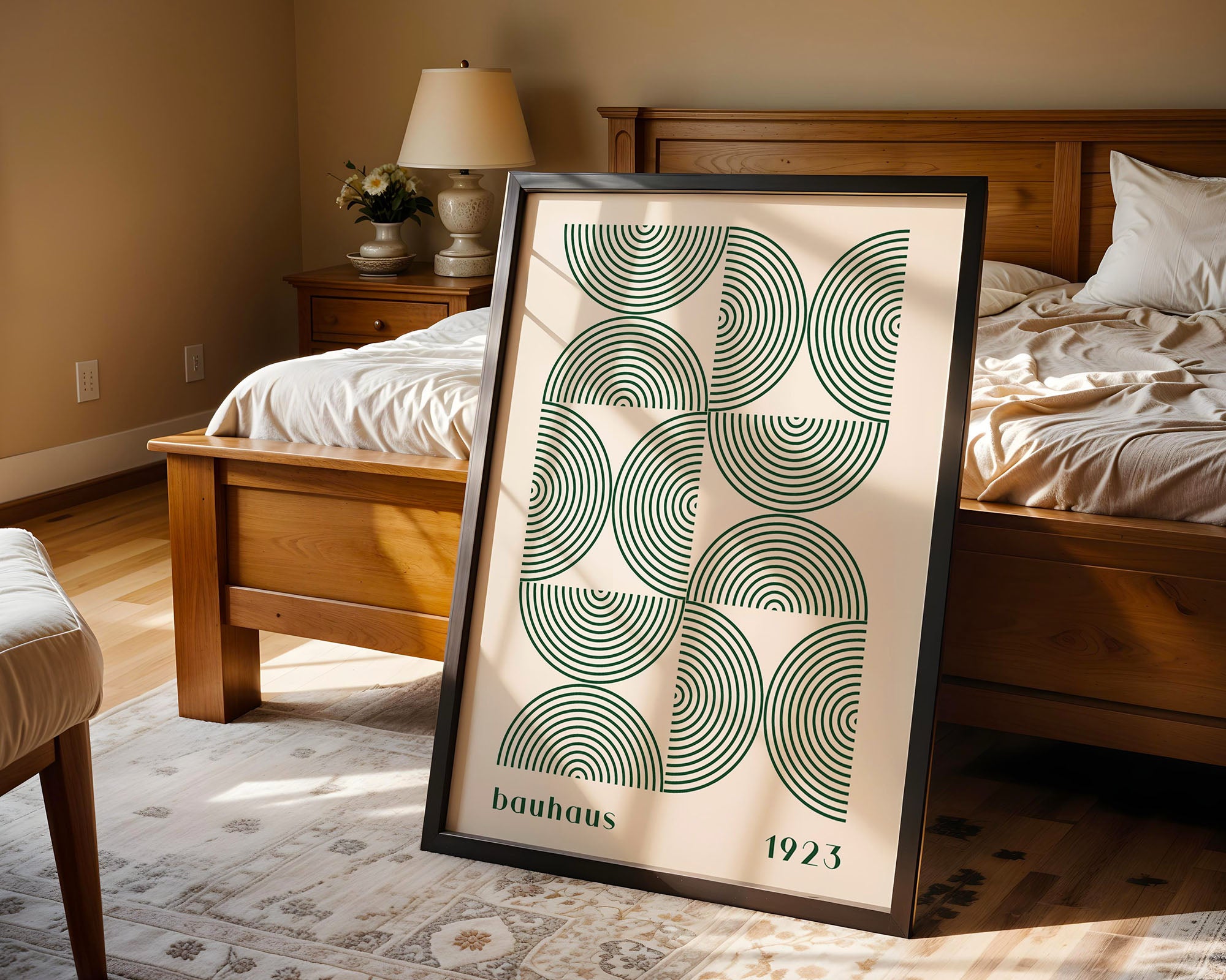 Bauhaus Arc Grid In Sage Green