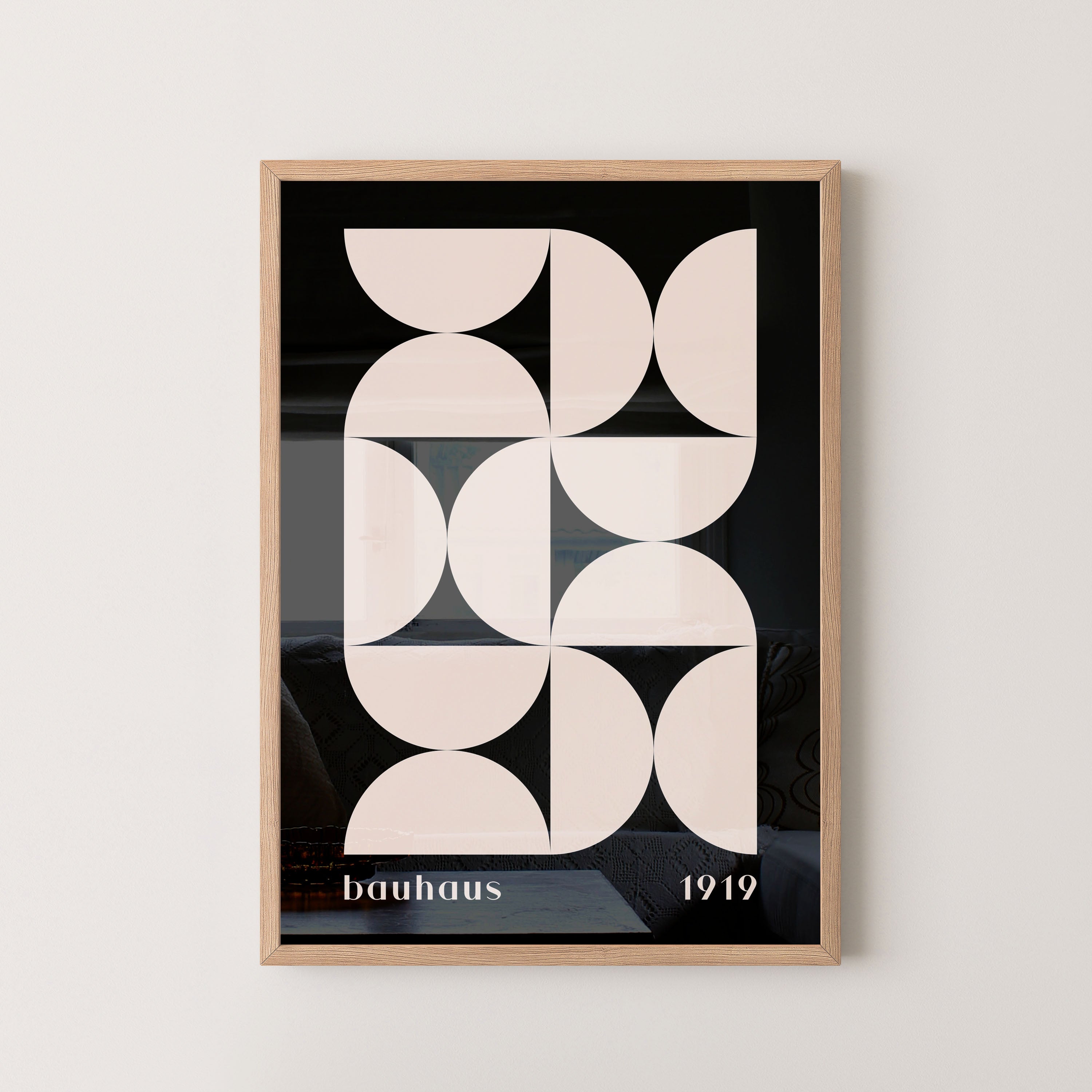 Bauhaus Curves In Midnight Black