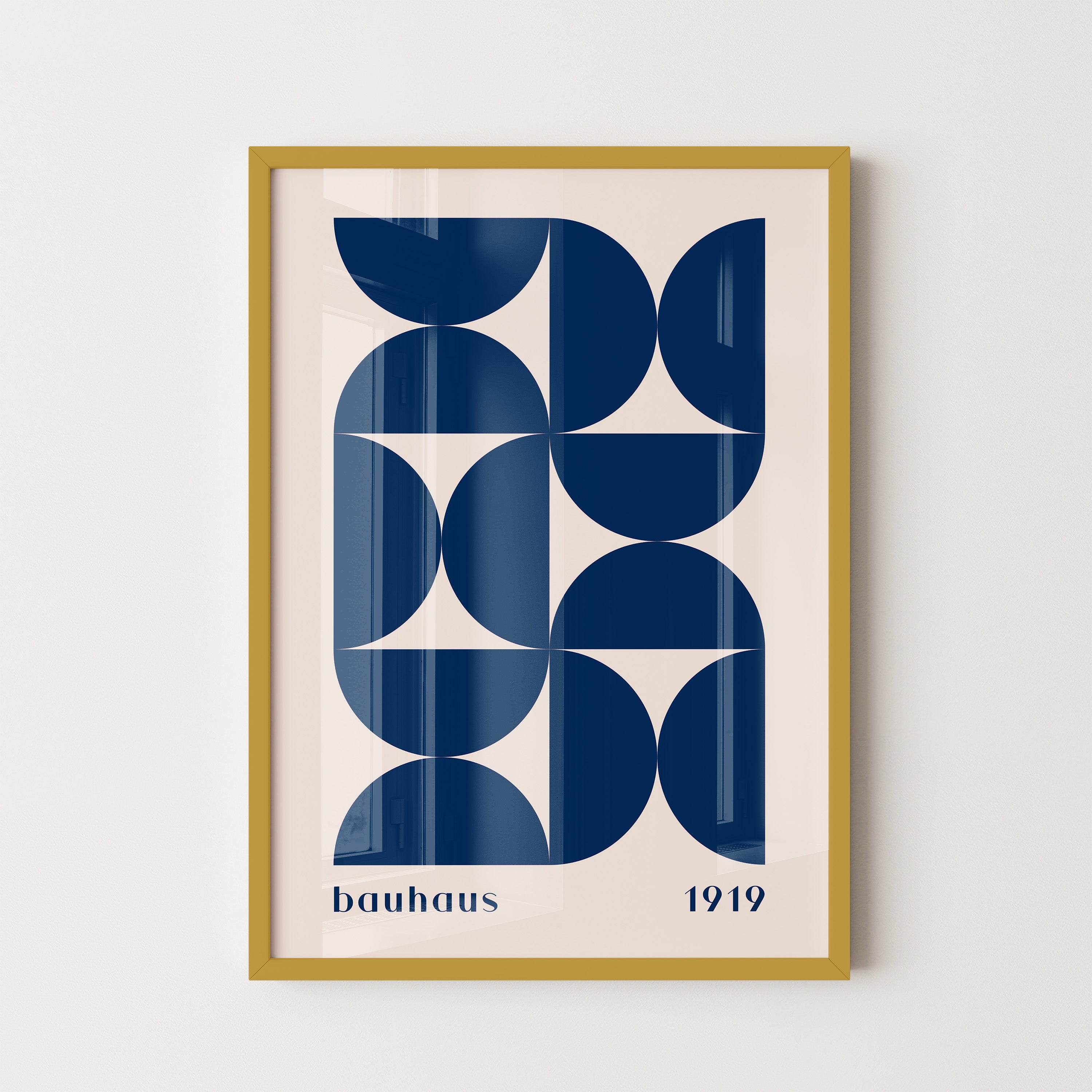 Bauhaus Blue Modular Geometry