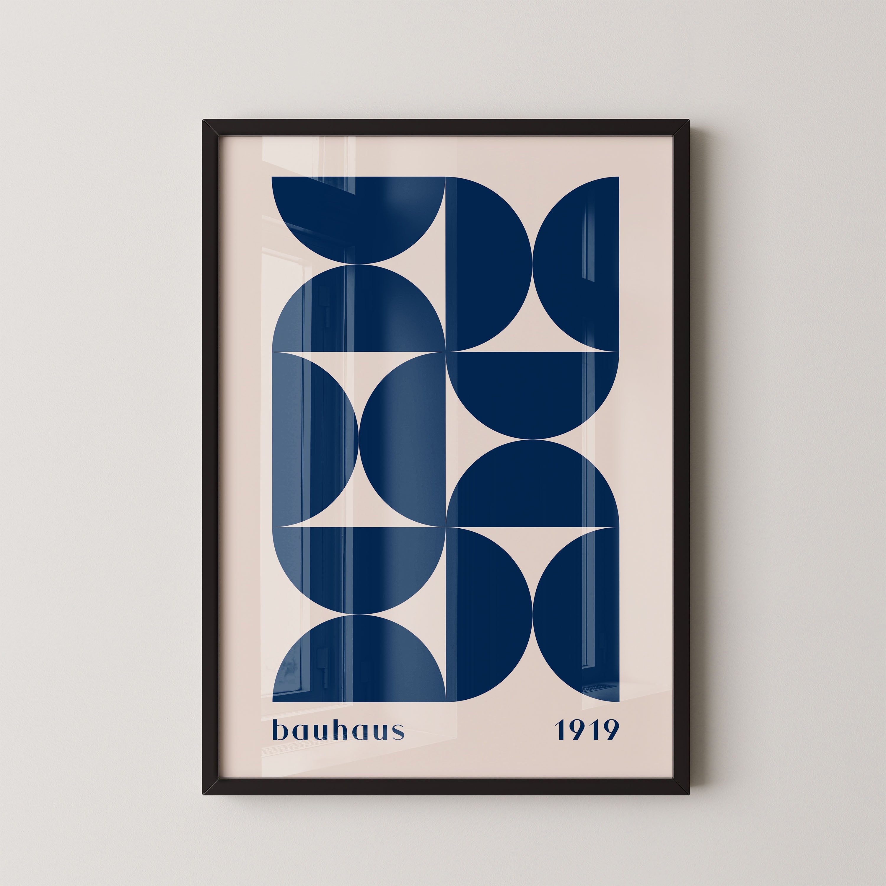 Bauhaus Blue Modular Geometry