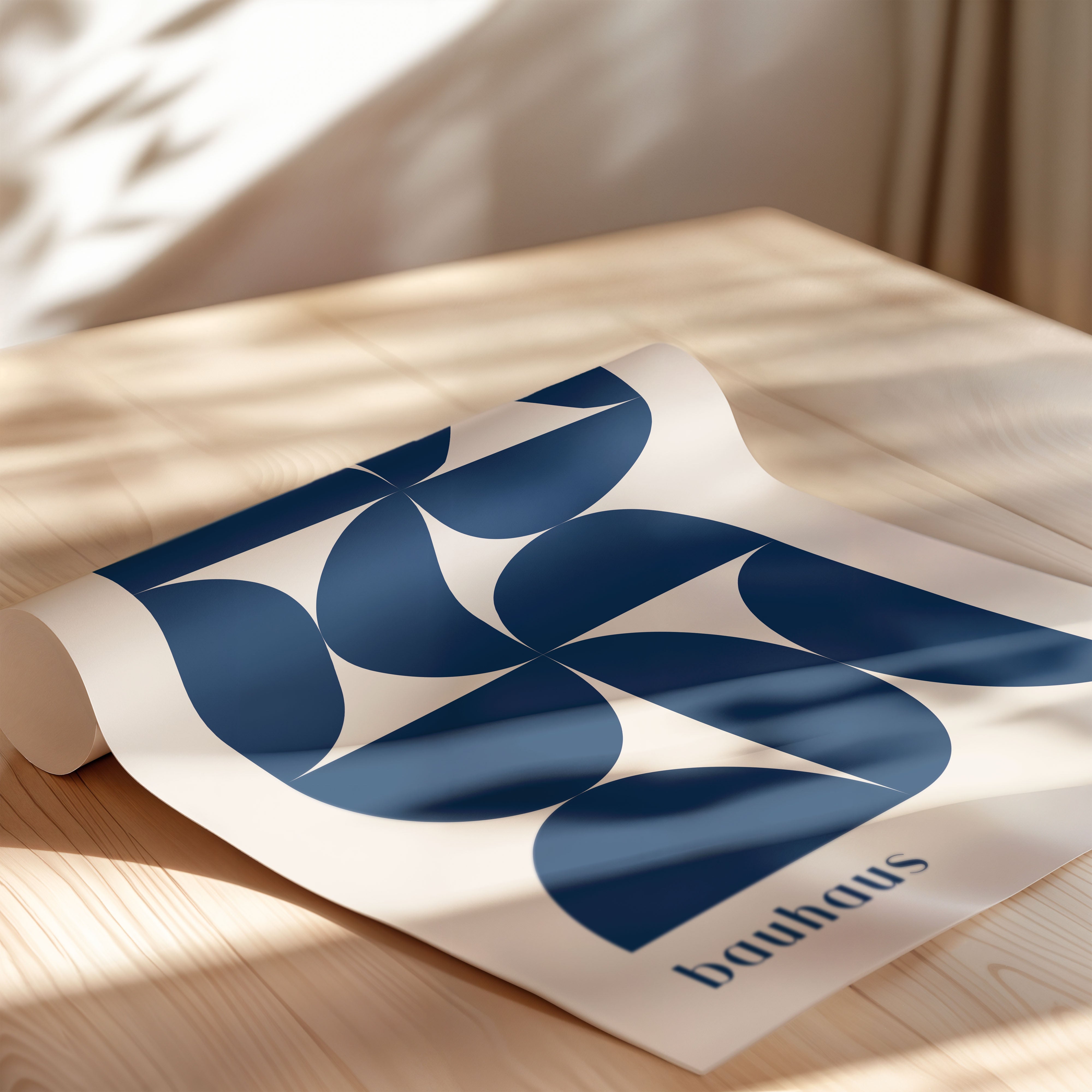 Bauhaus Blue Modular Geometry