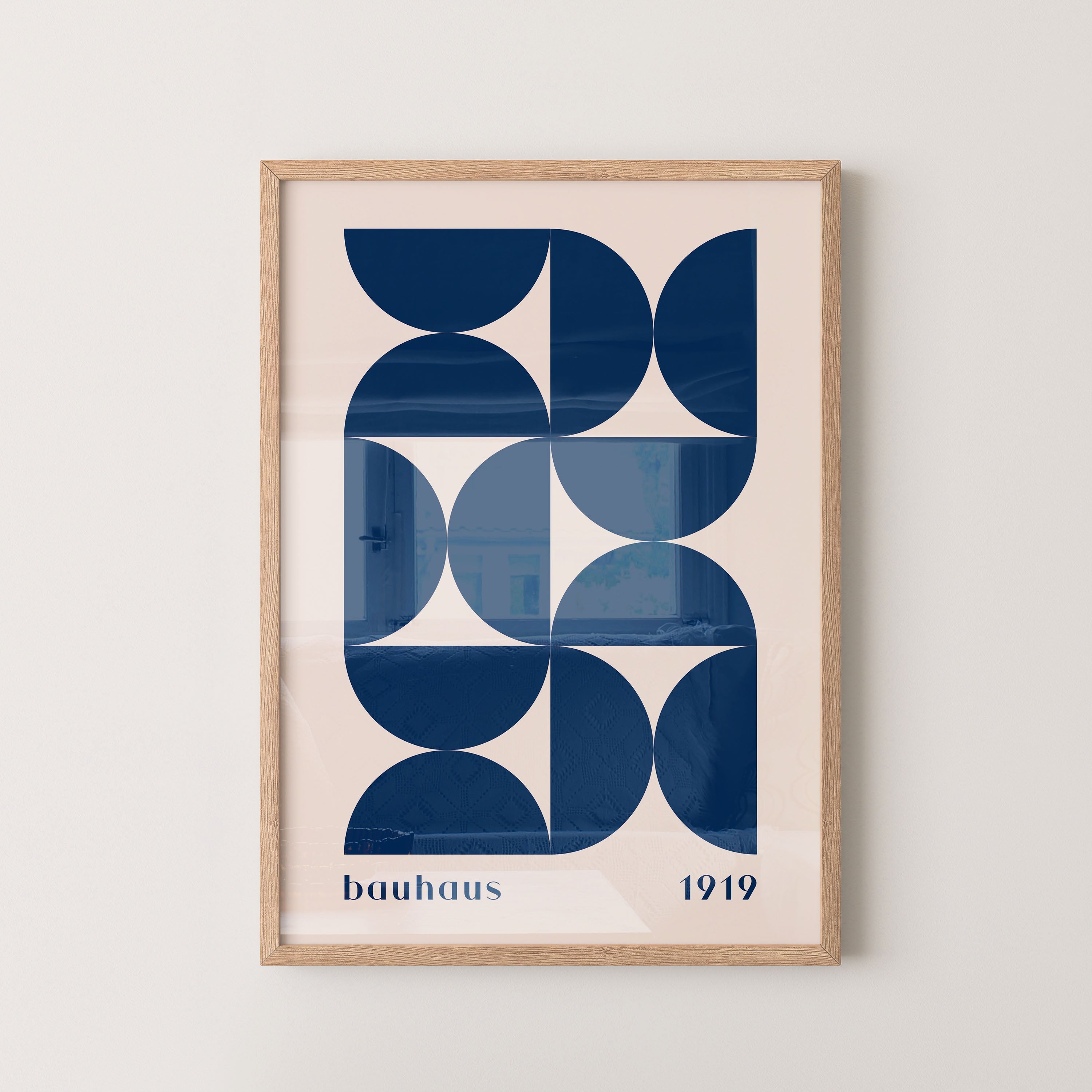 Bauhaus Blue Modular Geometry