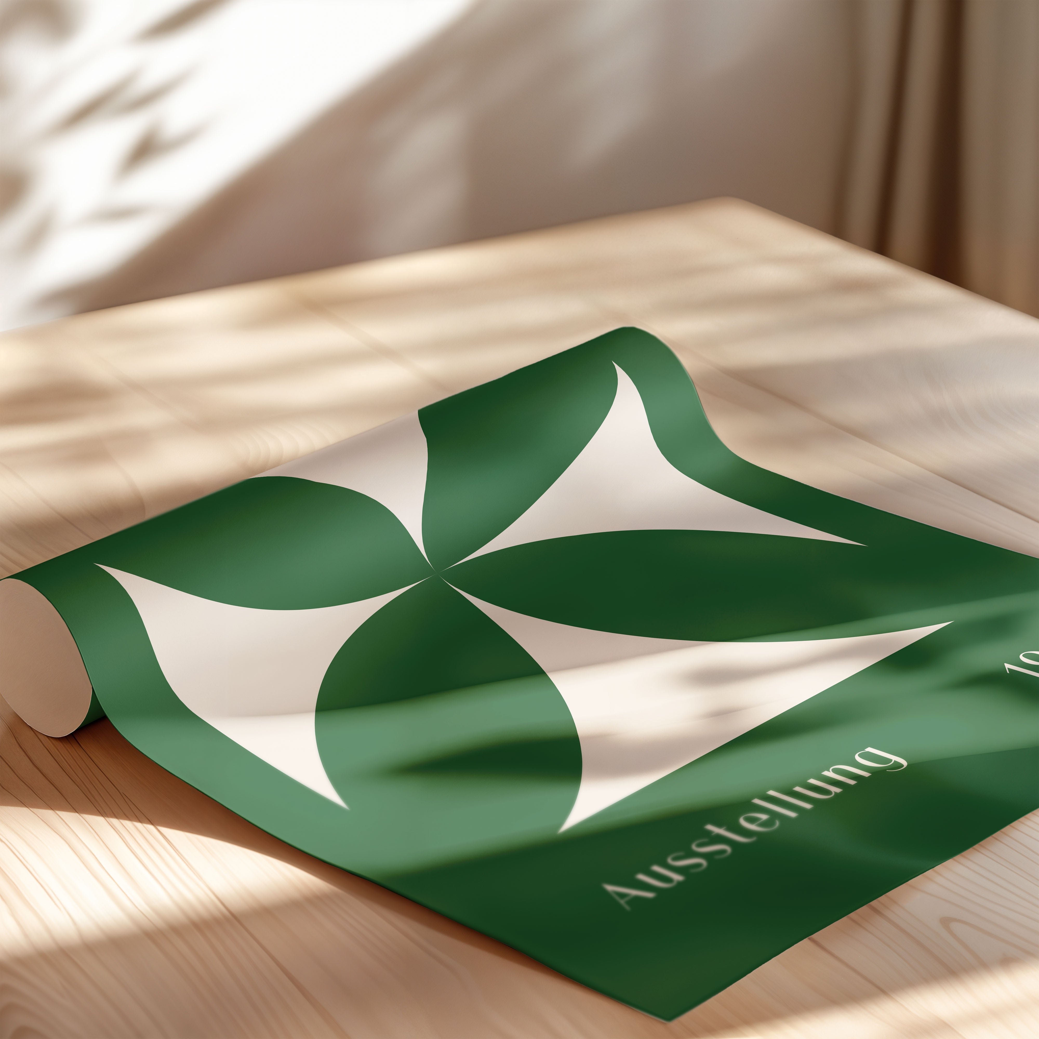 Bauhaus Green Petal Geometry
