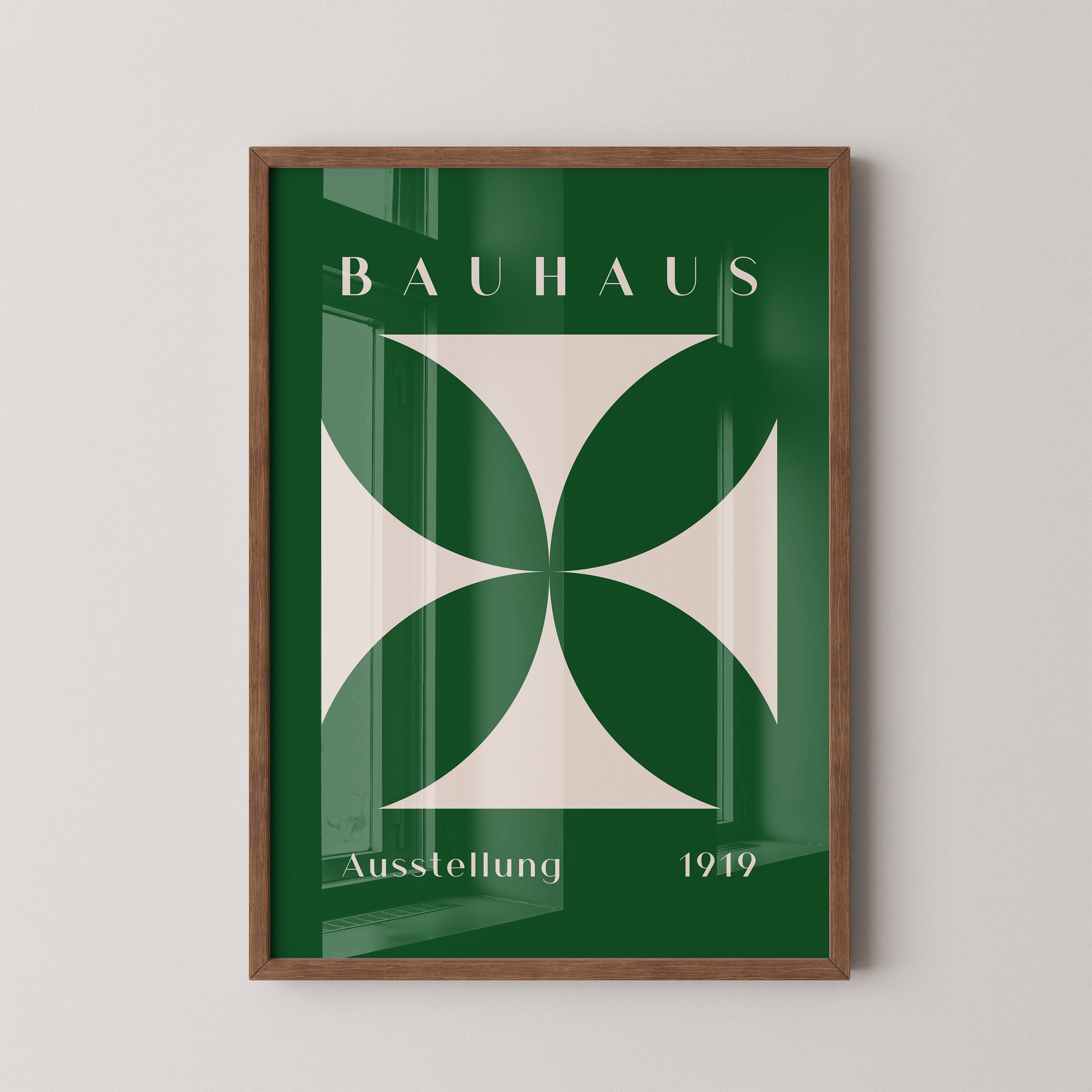 Bauhaus Green Petal Geometry