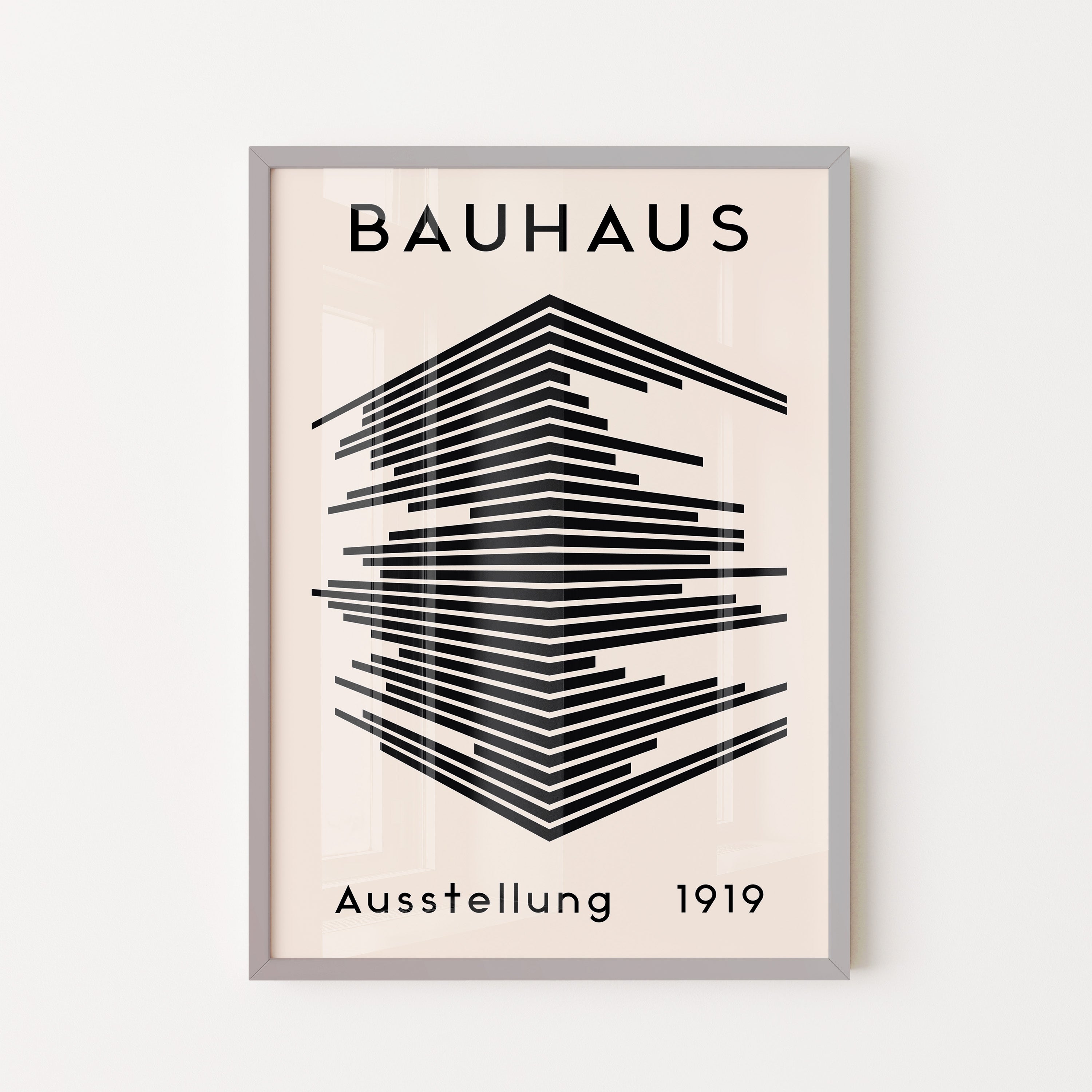 Bauhaus Black Linear Cube