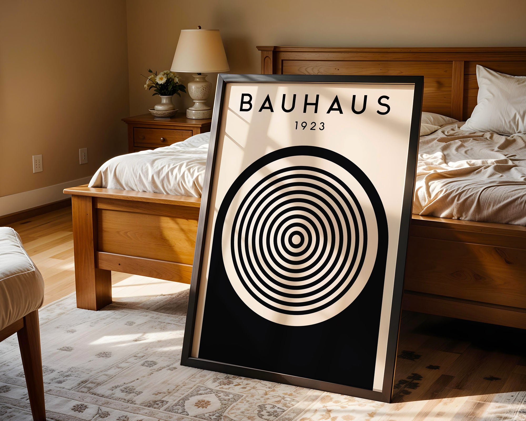 Bauhaus Black Concentric Circle