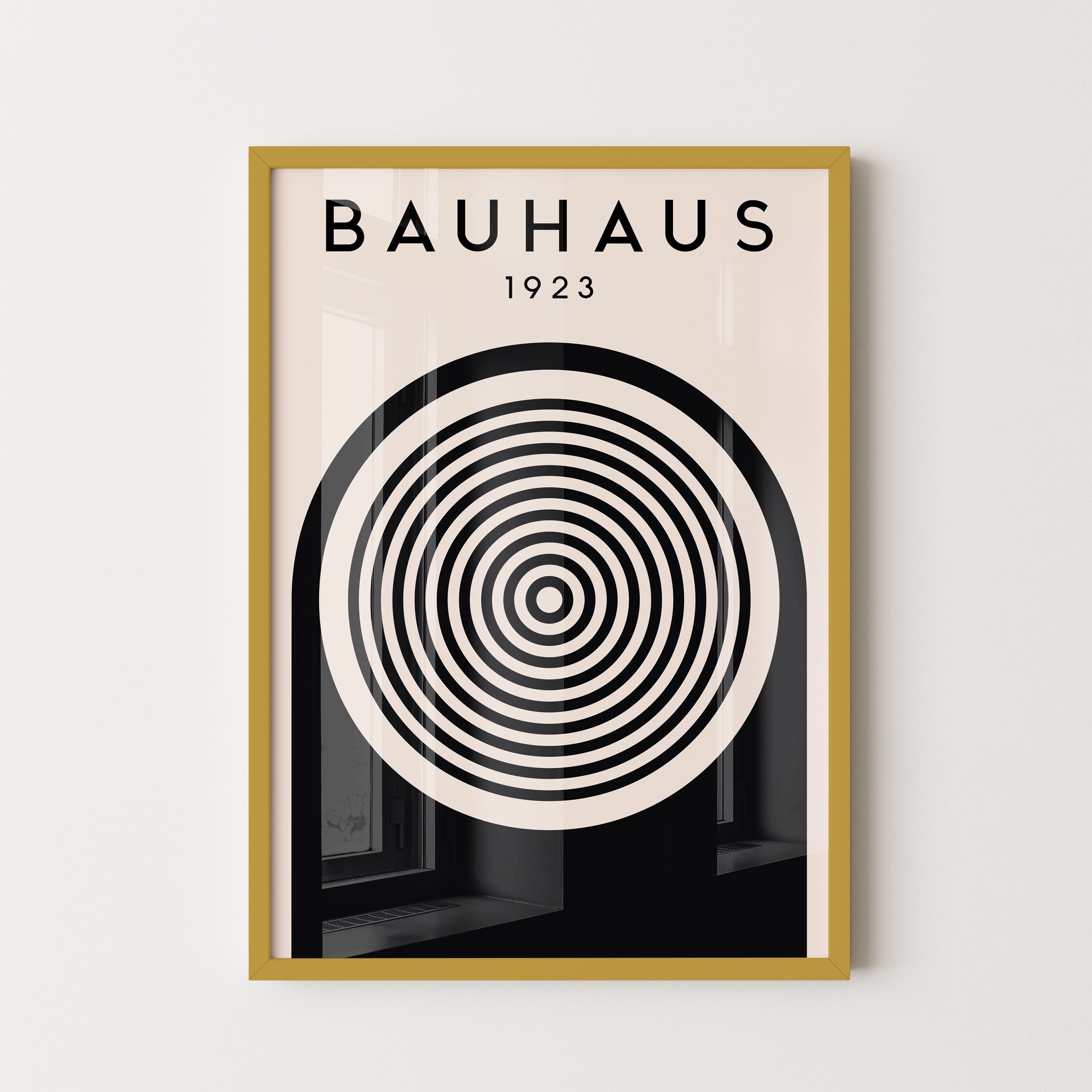 Bauhaus Black Concentric Circle