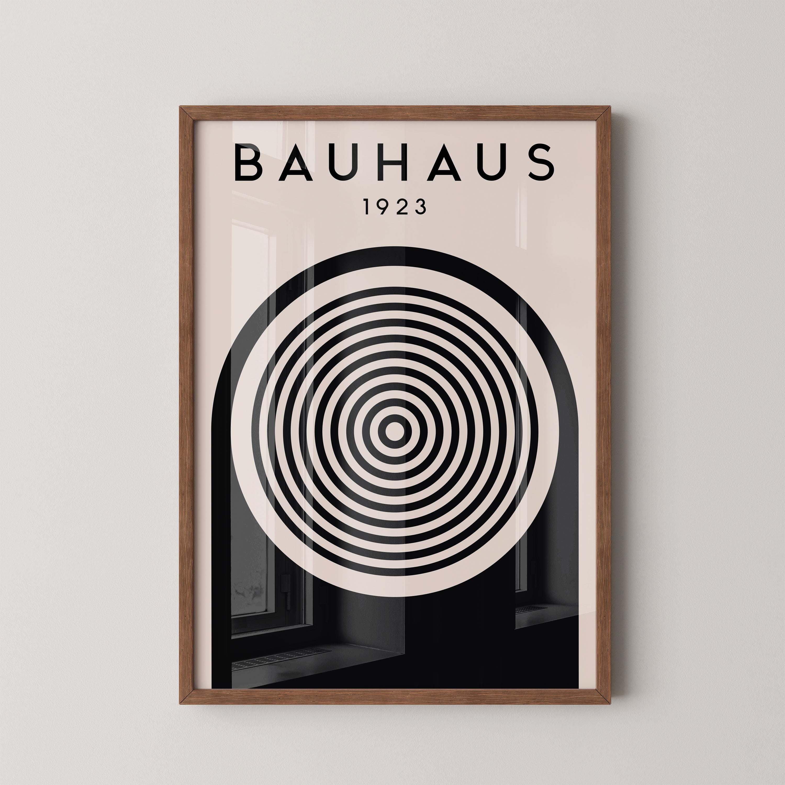 Bauhaus Black Concentric Circle