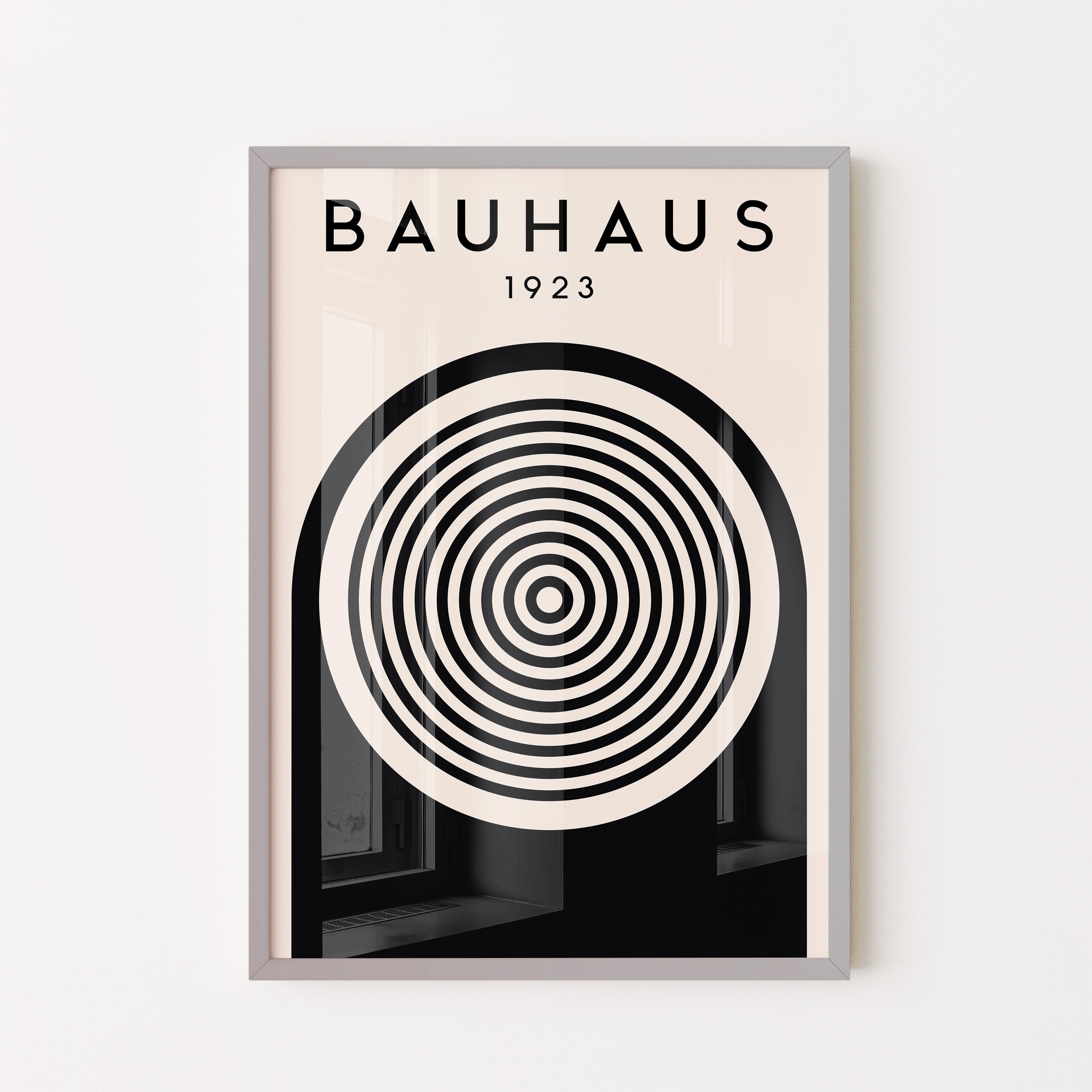 Bauhaus Black Concentric Circle