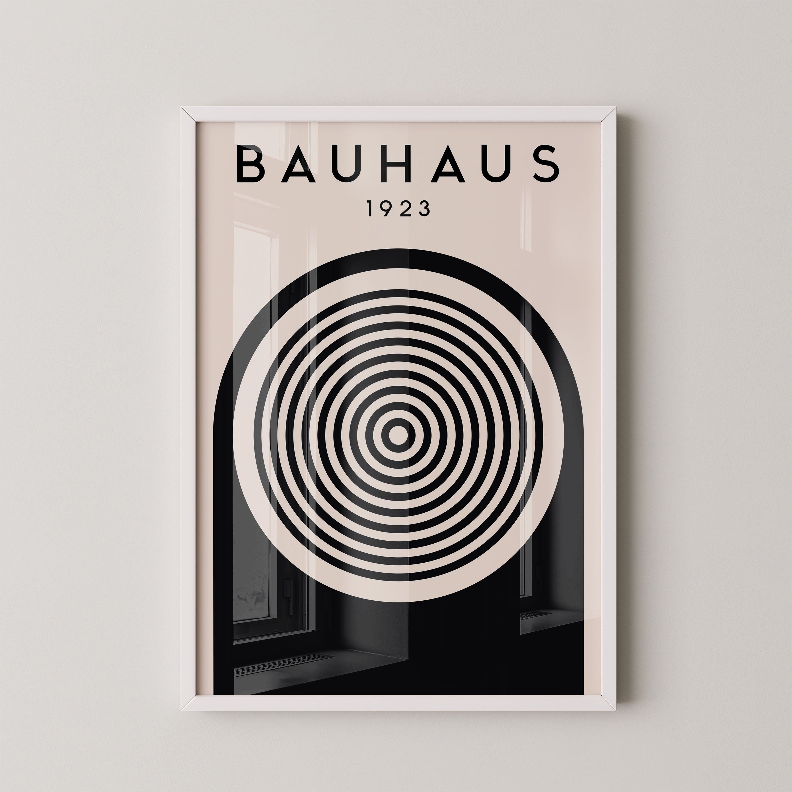 Bauhaus Black Concentric Circle