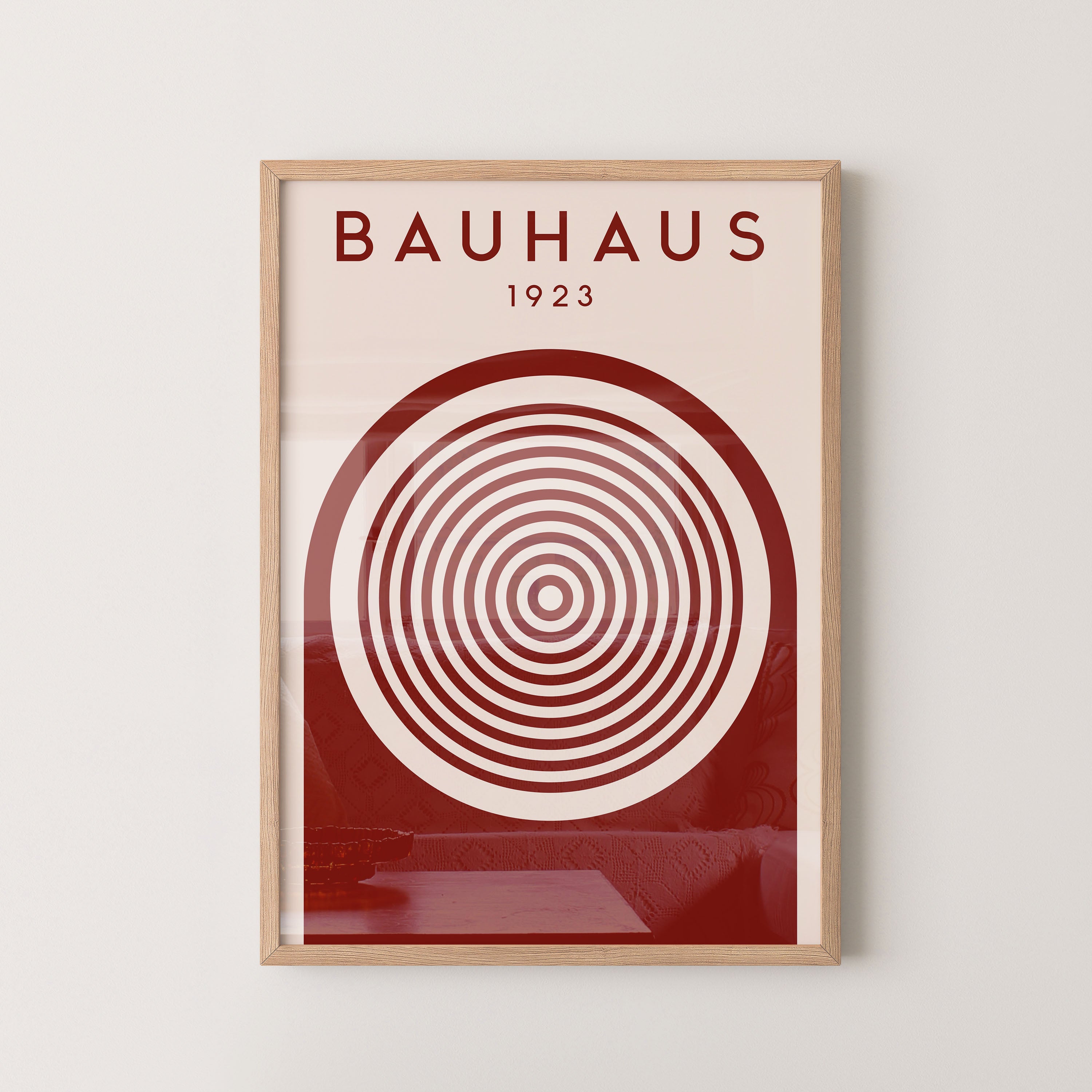 Bauhaus Red Concentric Circle