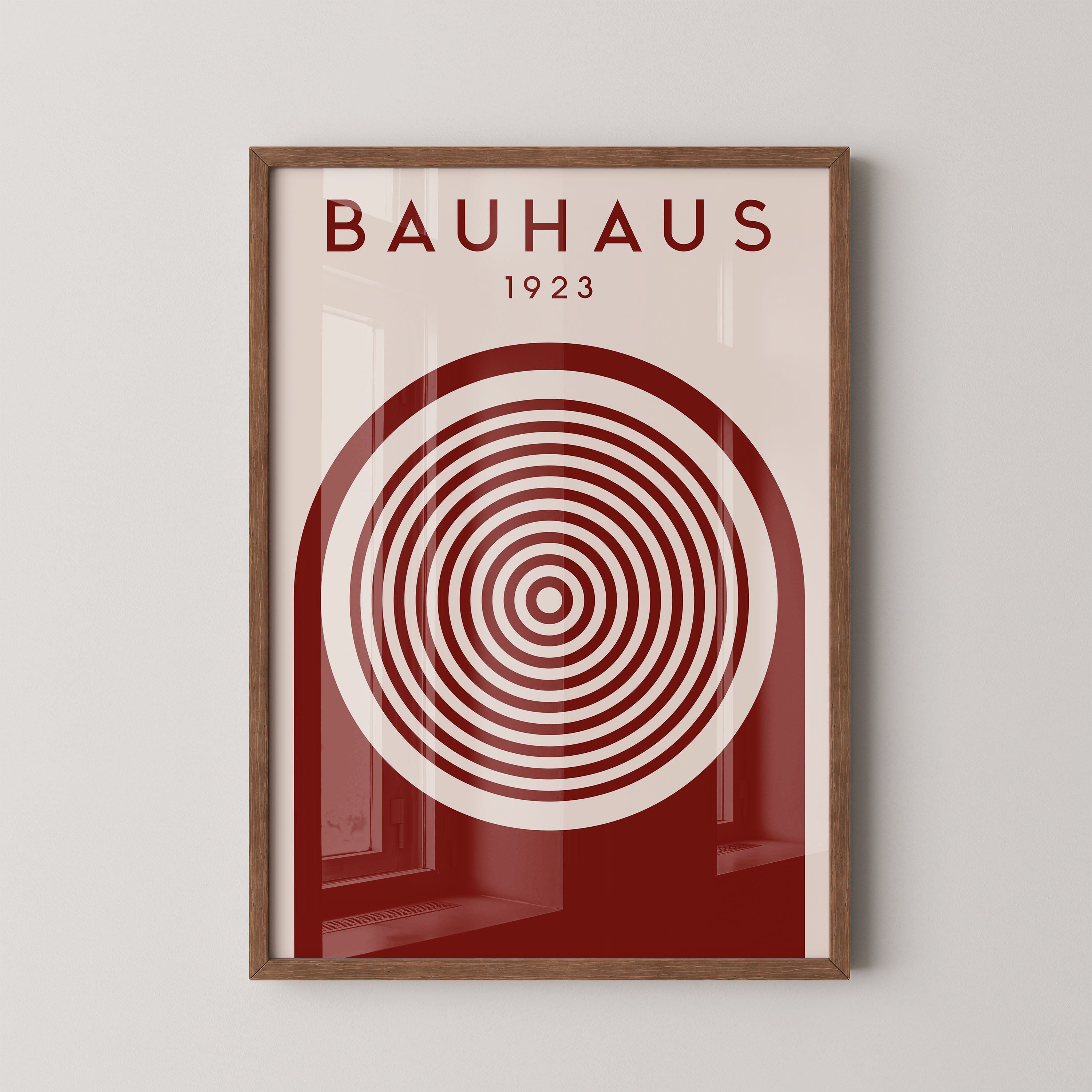 Bauhaus Red Concentric Circle