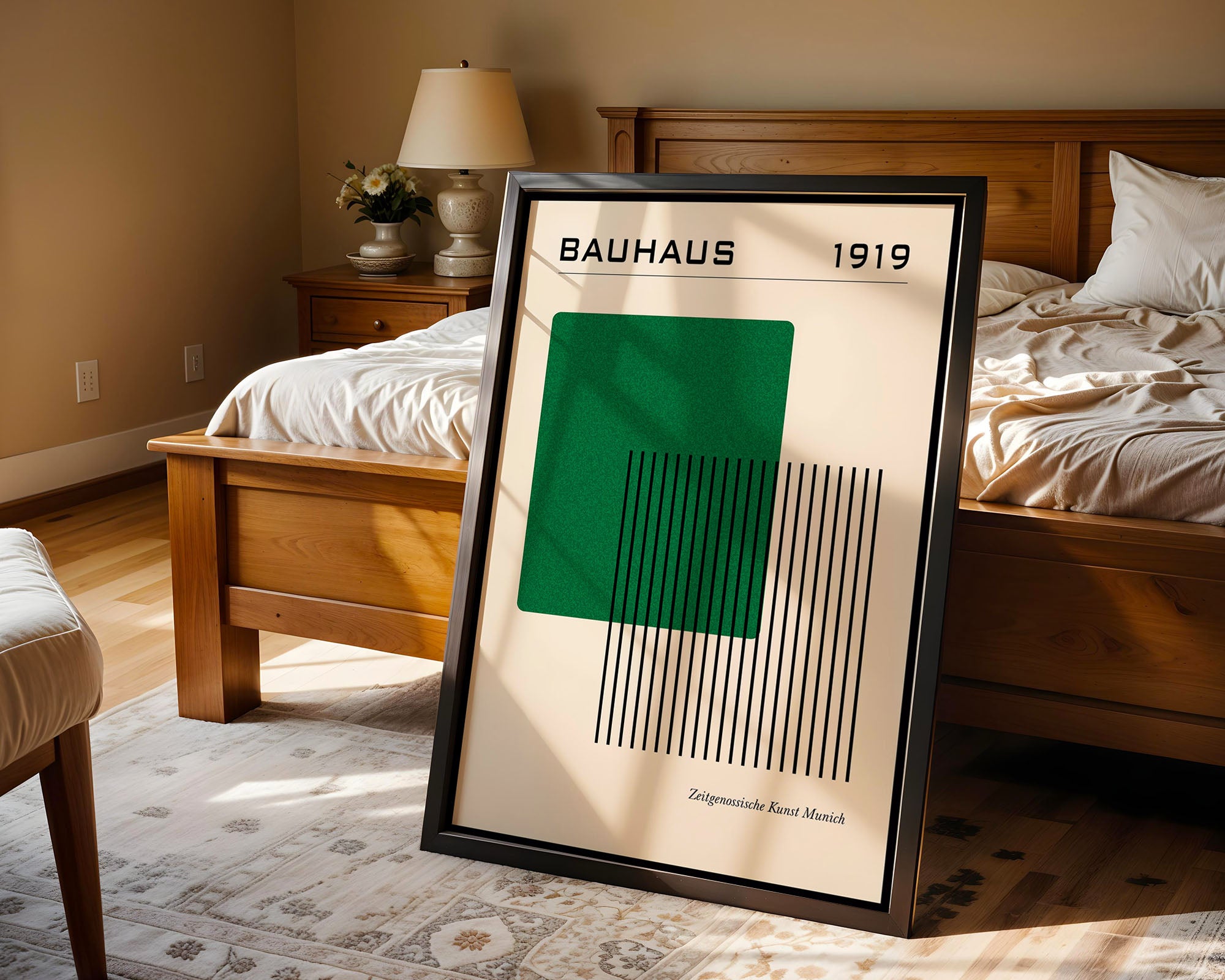 Bauhaus Green Block Geometry