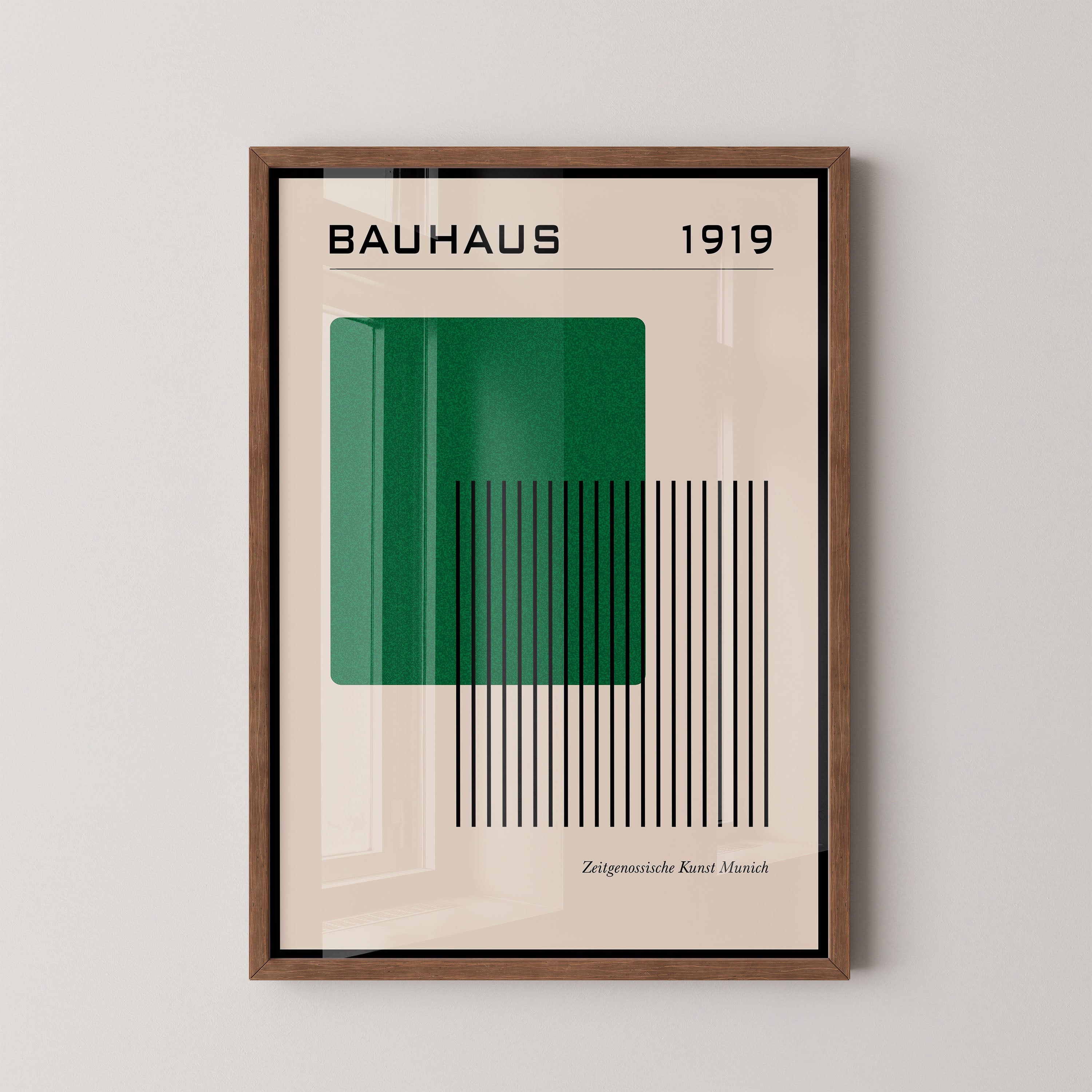 Bauhaus Green Block Geometry