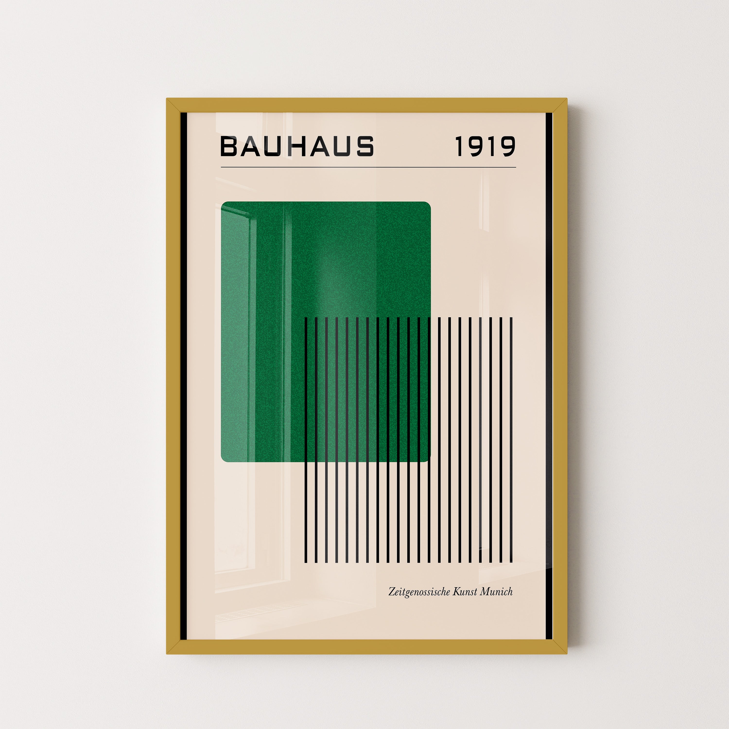Bauhaus Green Block Geometry
