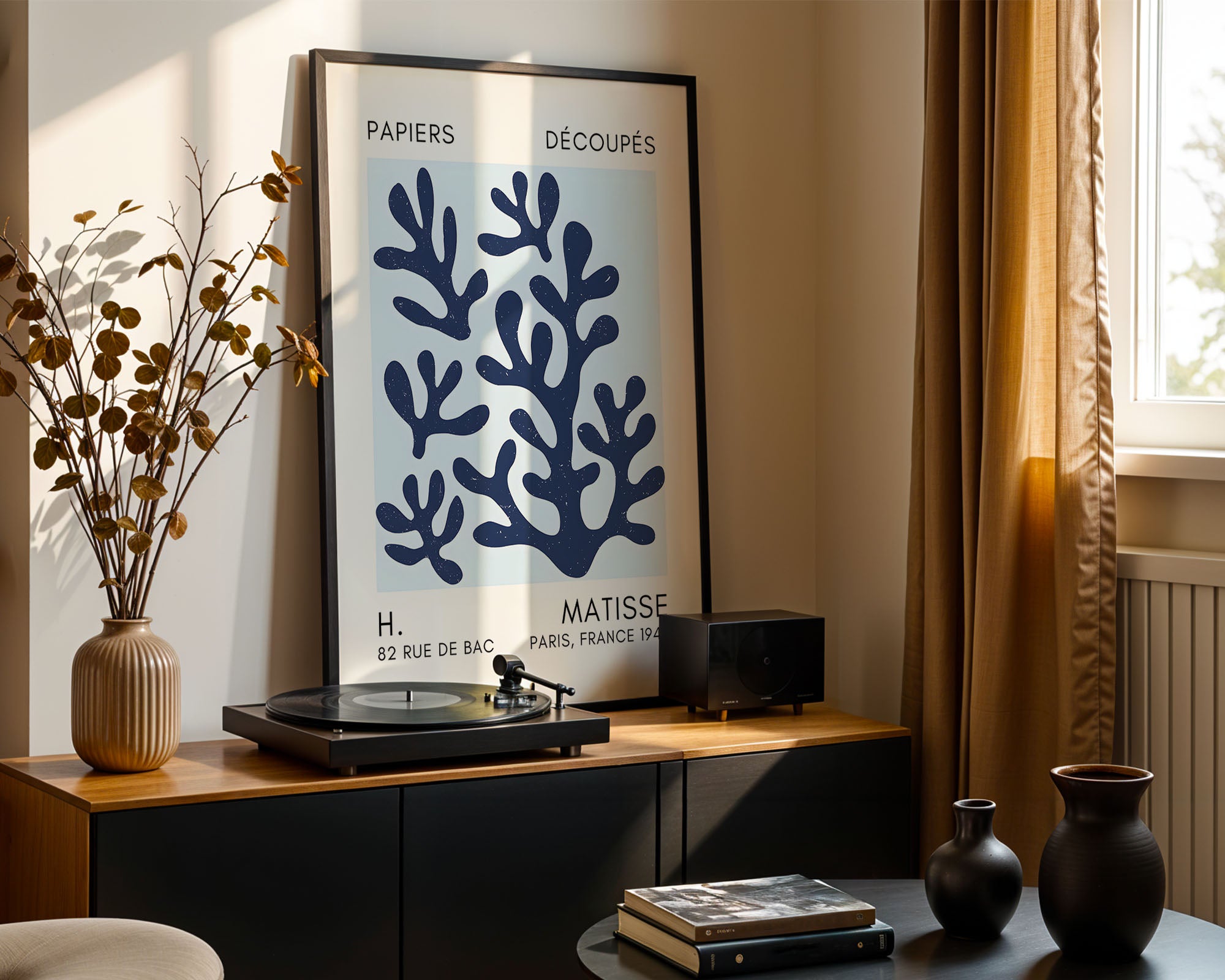 Henri Matisse – Abstract Navy Botanical