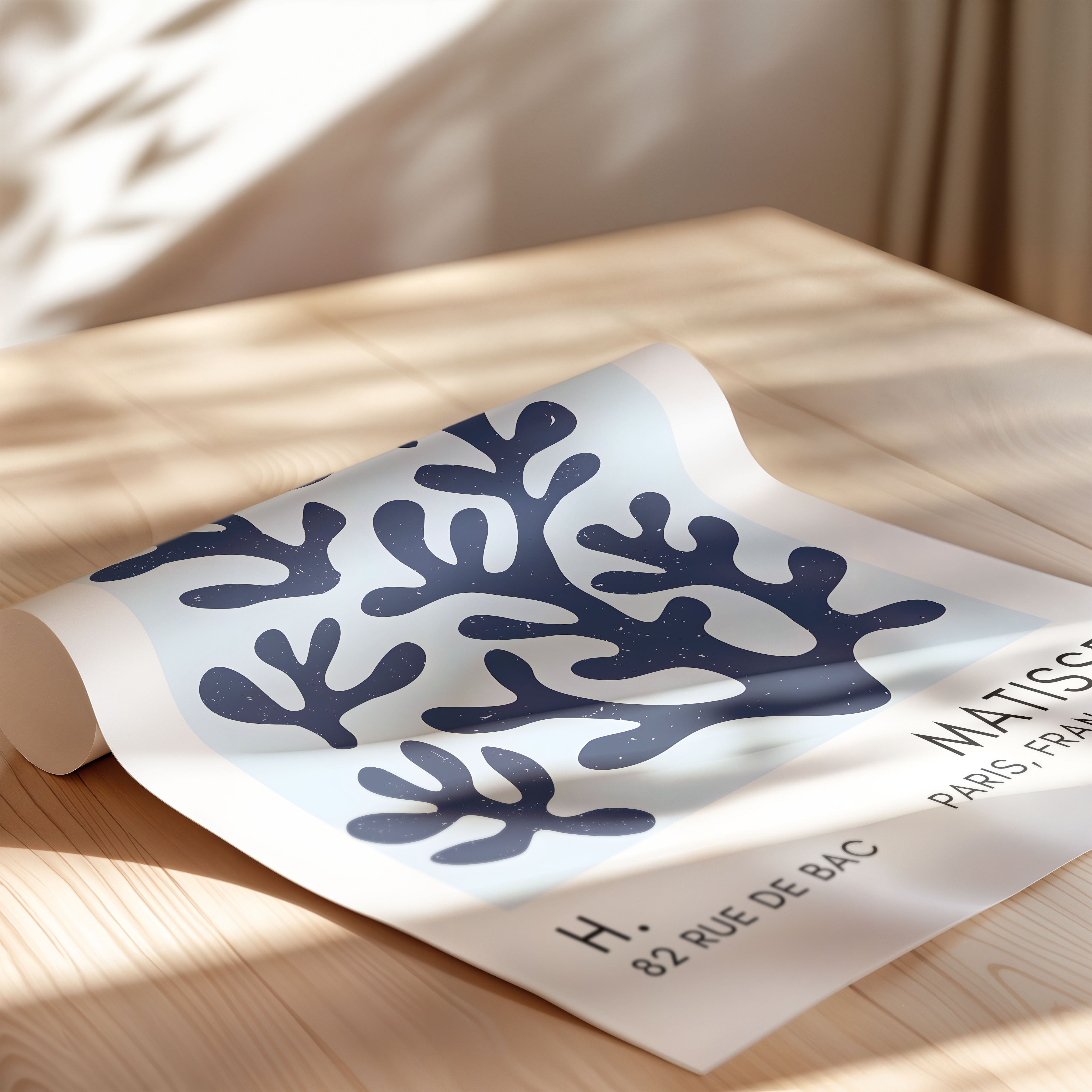 Henri Matisse – Abstract Navy Botanical