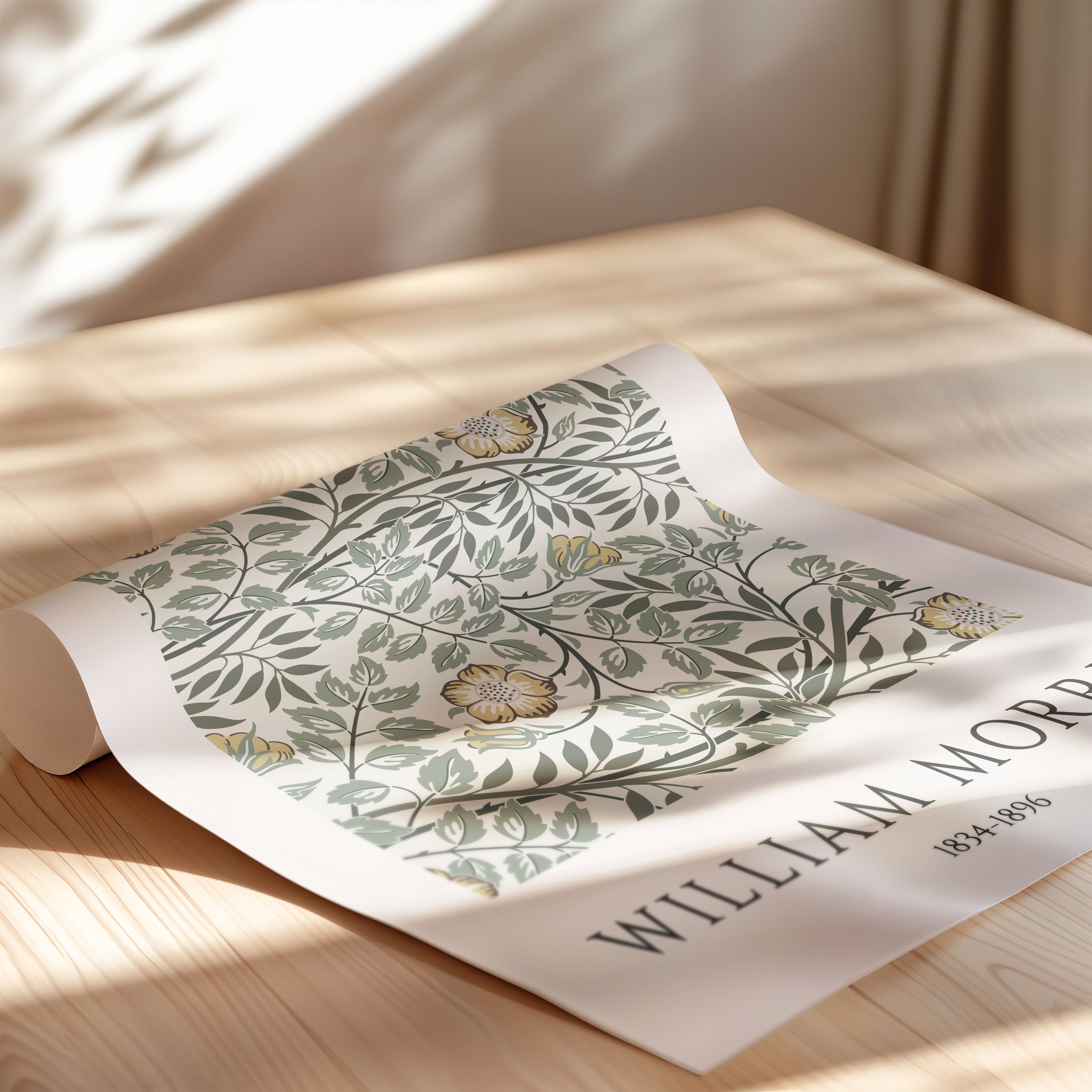 William Morris – Green Floral Vine Pattern