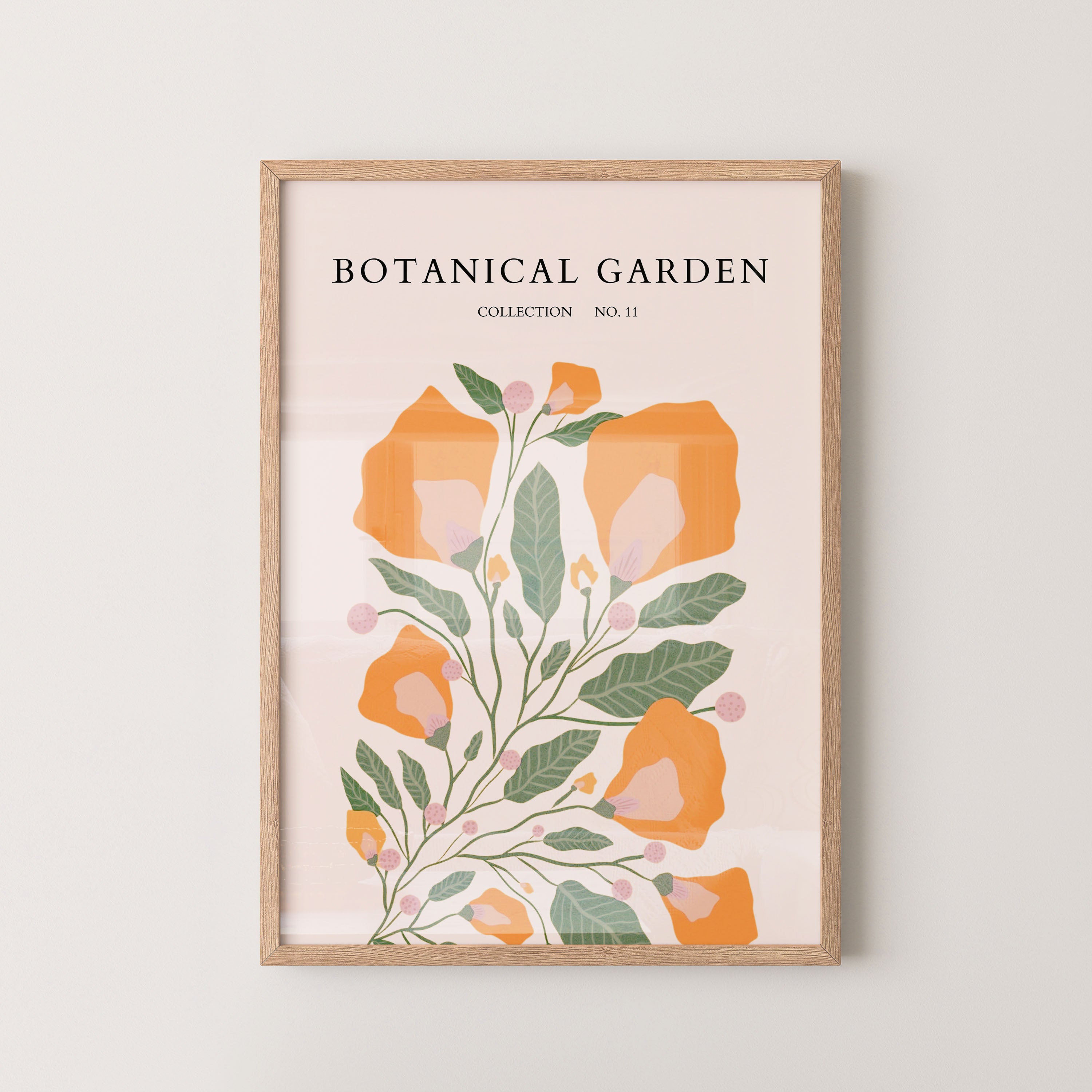 Warm Orange Botanical Bloom
