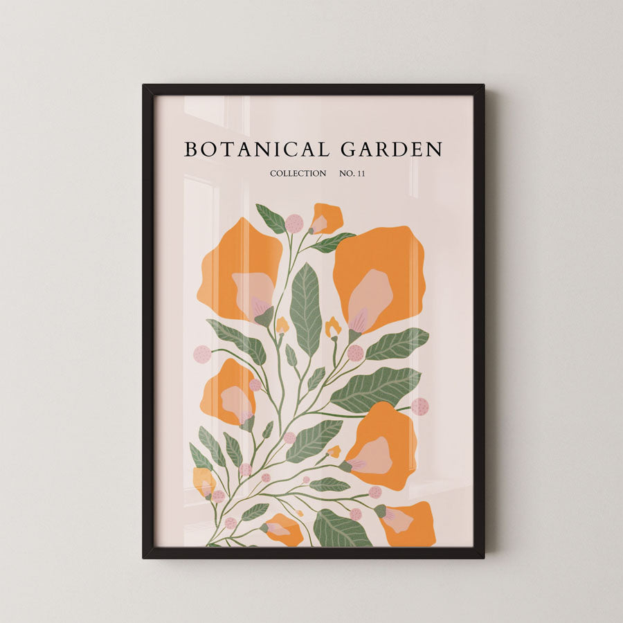 Warm Orange Botanical Bloom