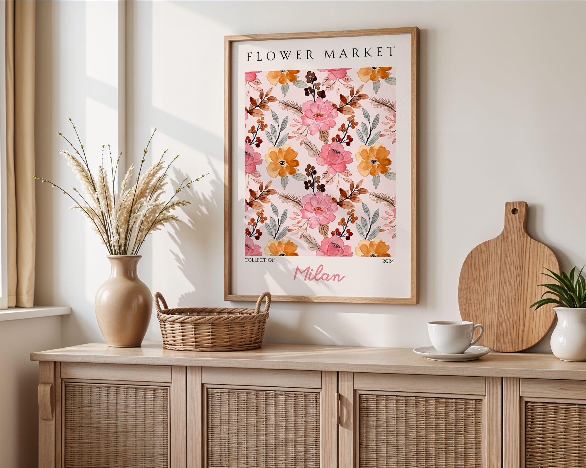 Elegant Blush Botanical Pattern