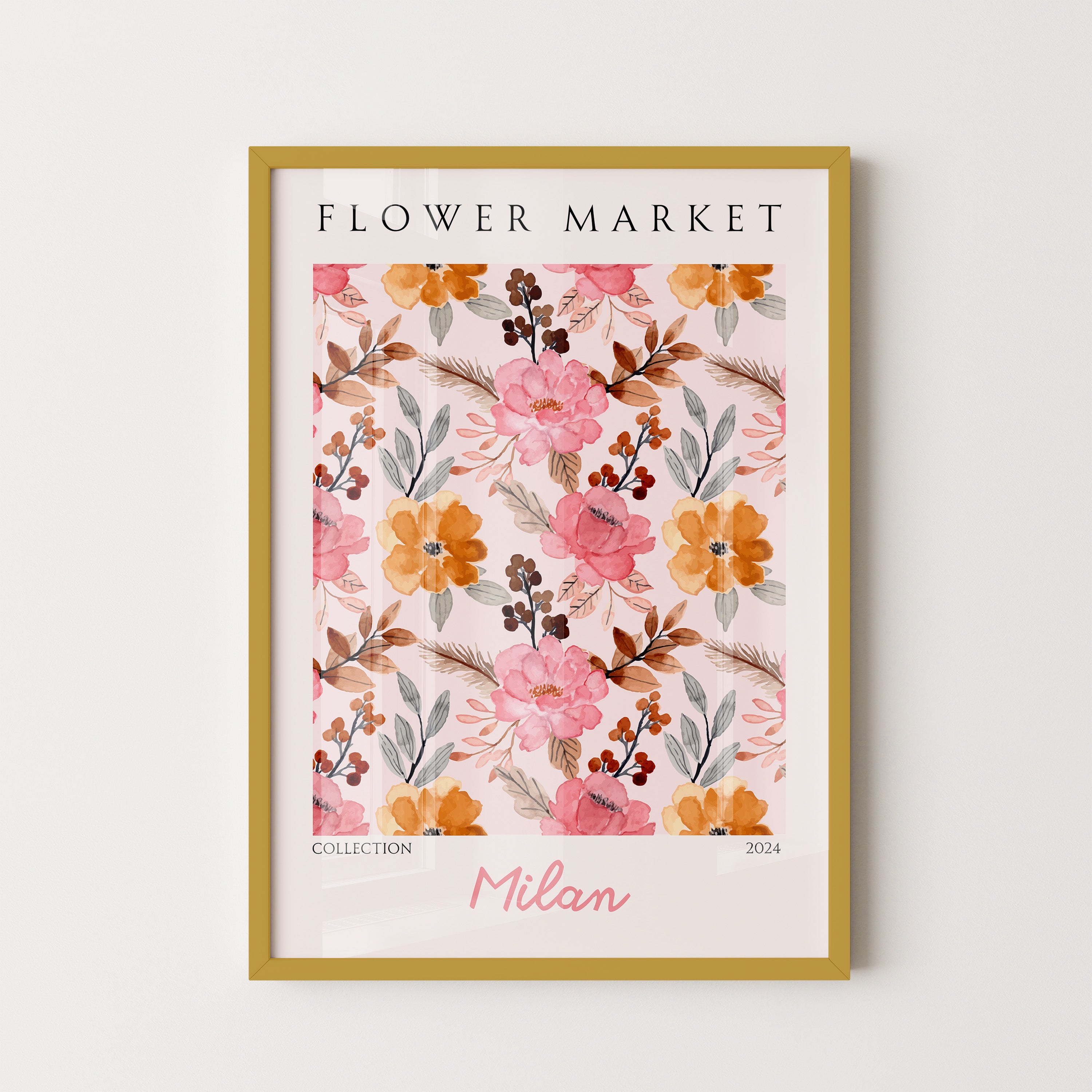 Elegant Blush Botanical Pattern