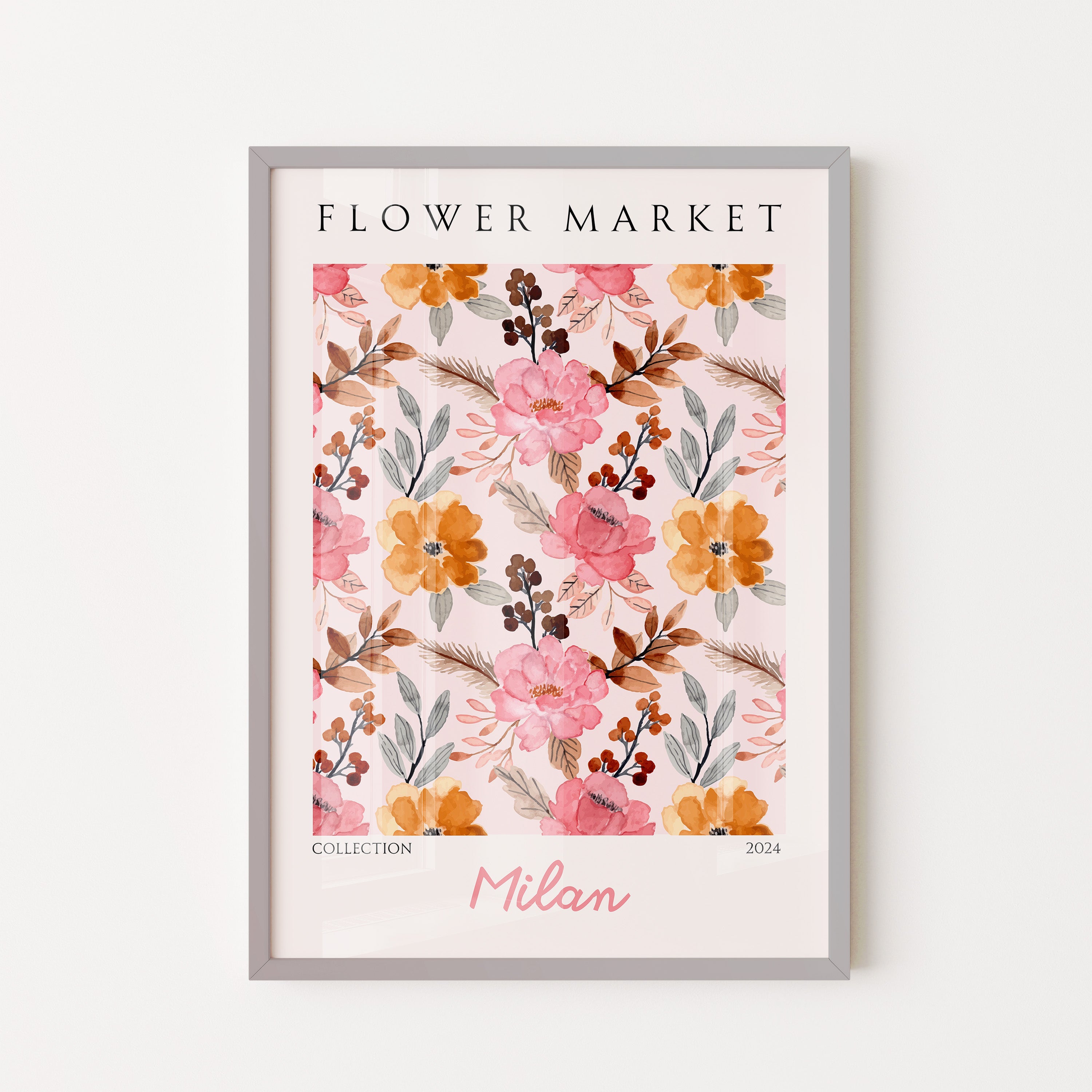 Elegant Blush Botanical Pattern