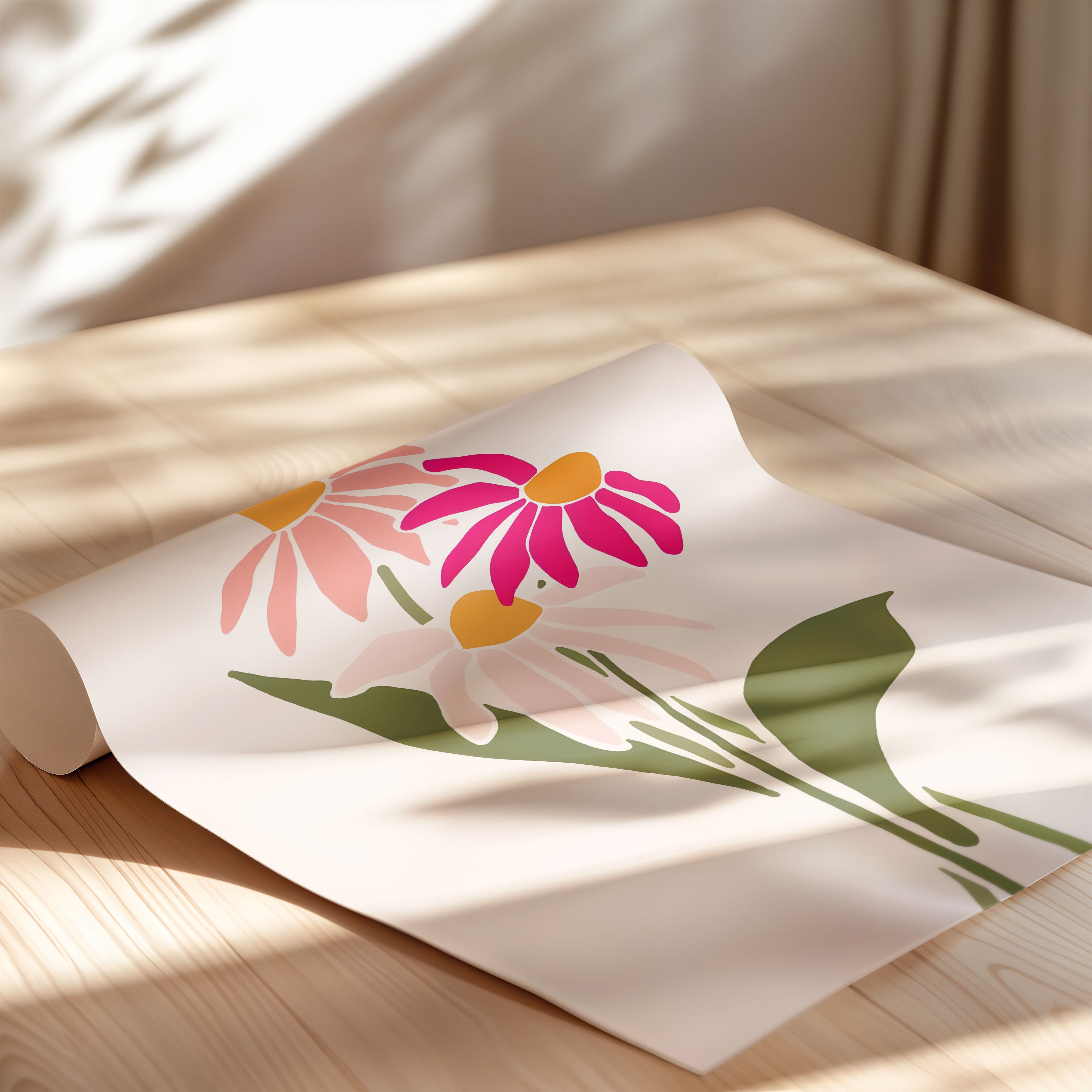 Blush And Crimson Daisy Bloom