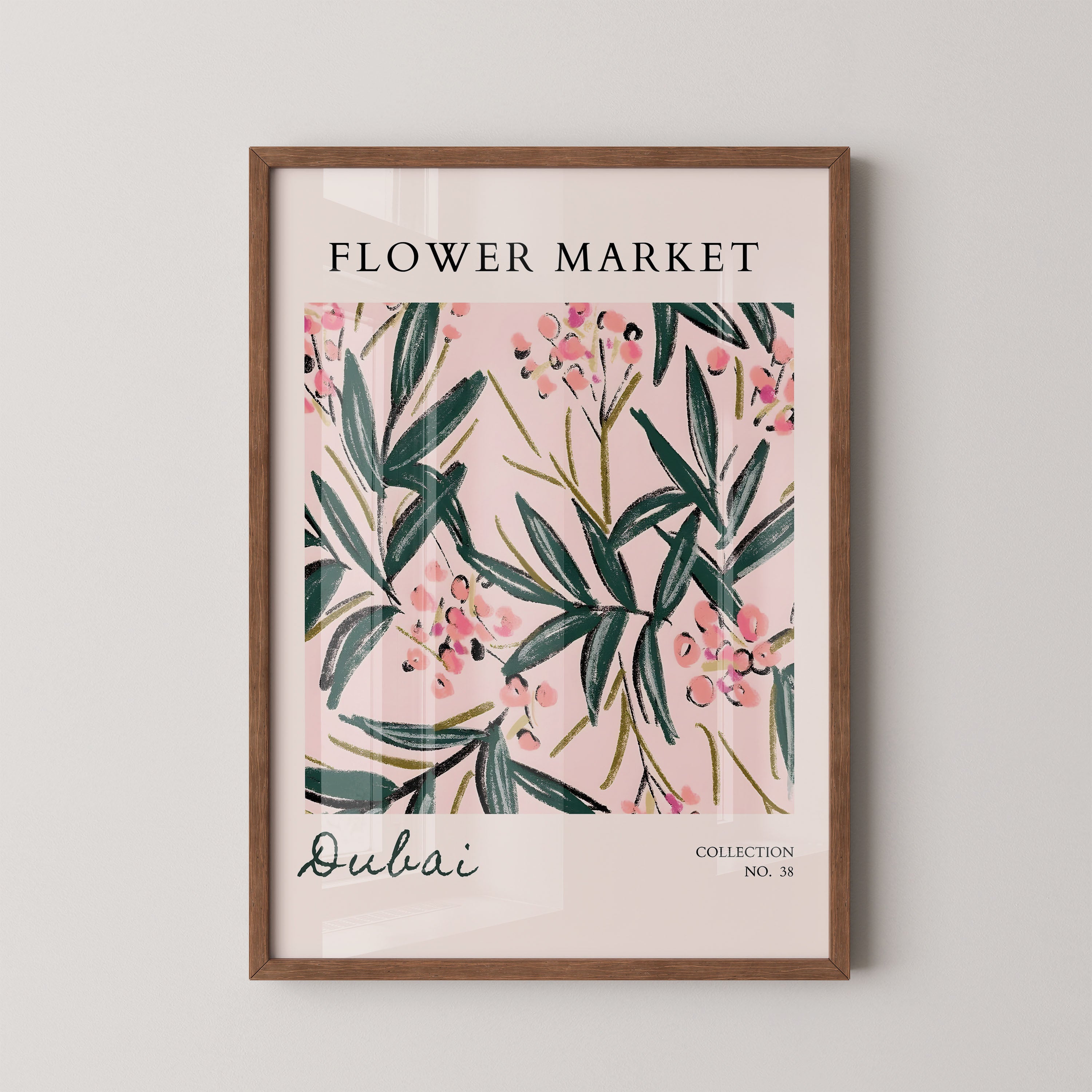Dubai Botanical Blush Pattern