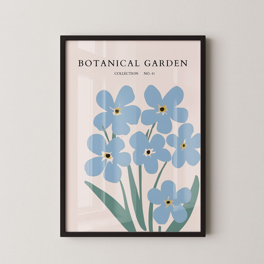 Botanical Garden Blue Blossom Minimal